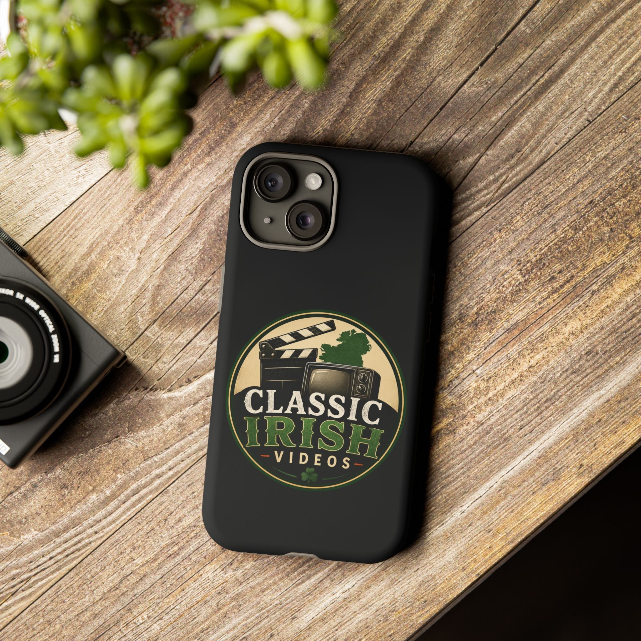 Classic Irish Videos Phone Case – Vintage Film Reel Irish Logo Protective Cover