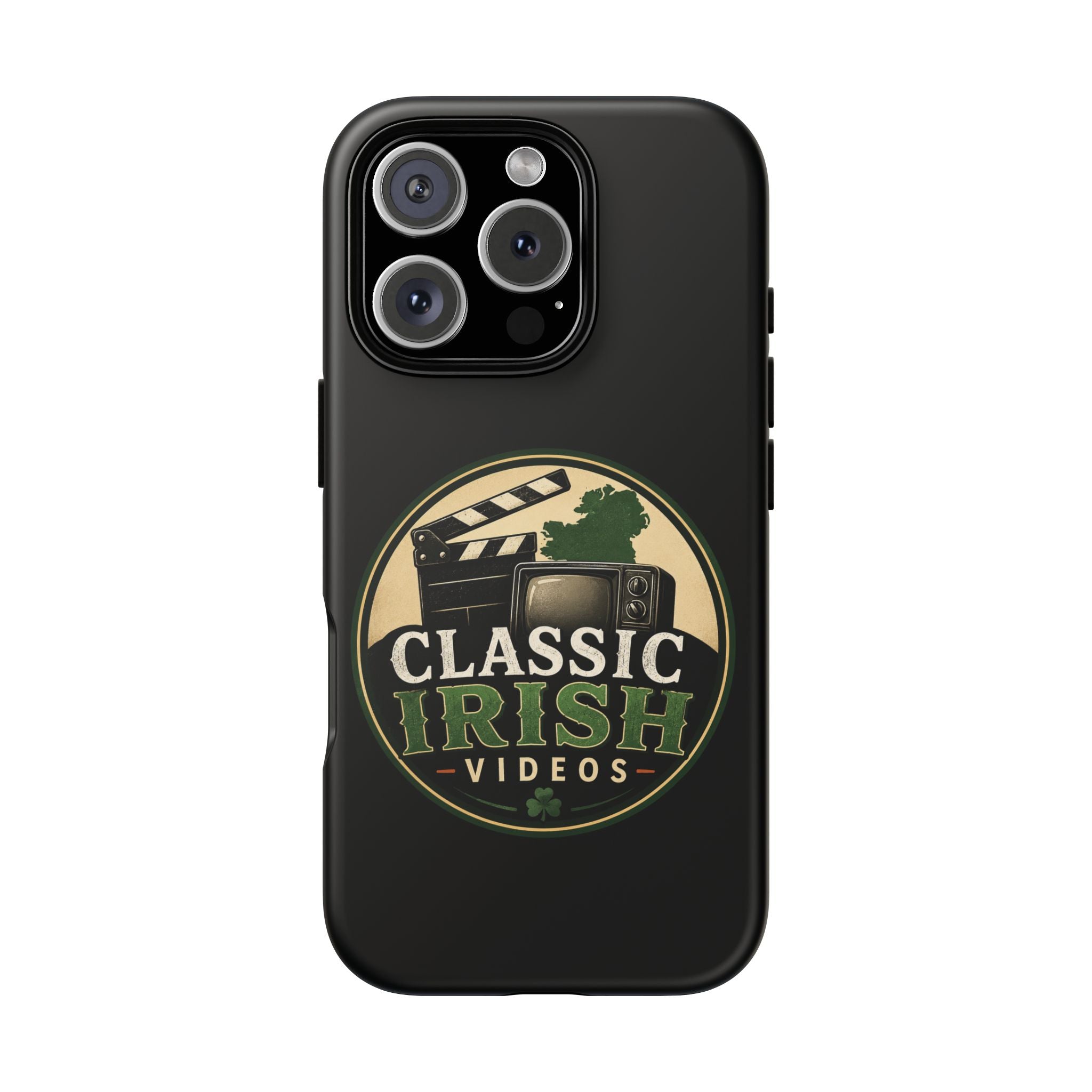 Classic Irish Videos Phone Case – Vintage Film Reel Irish Logo Protective Cover