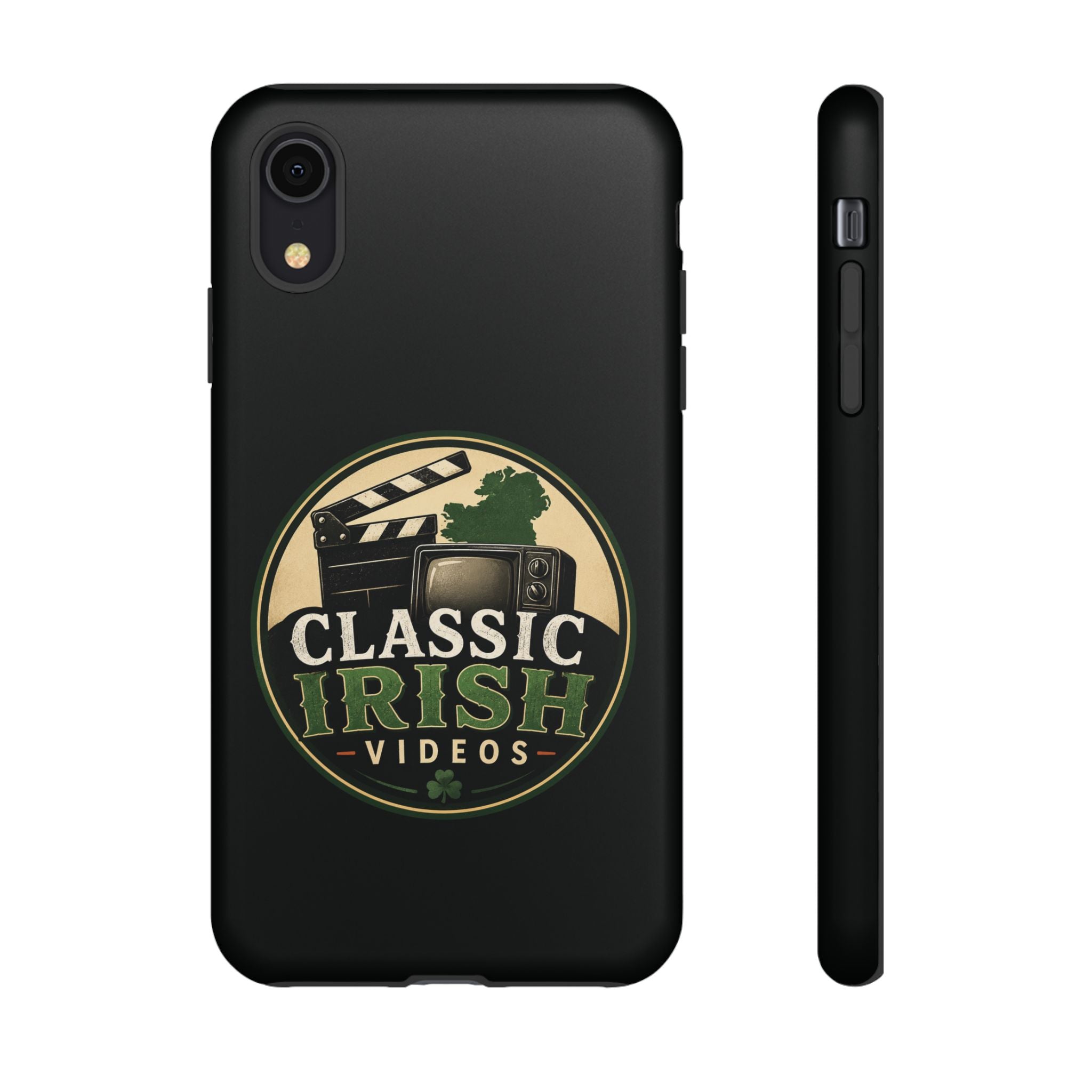 Classic Irish Videos Phone Case – Vintage Film Reel Irish Logo Protective Cover