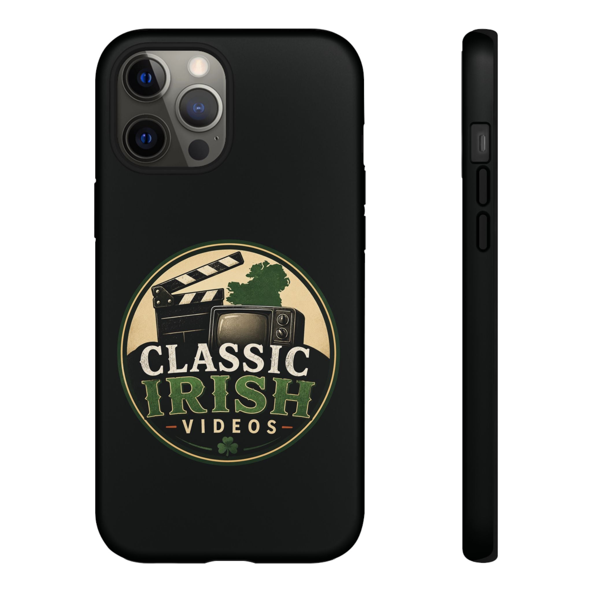 Classic Irish Videos Phone Case – Vintage Film Reel Irish Logo Protective Cover