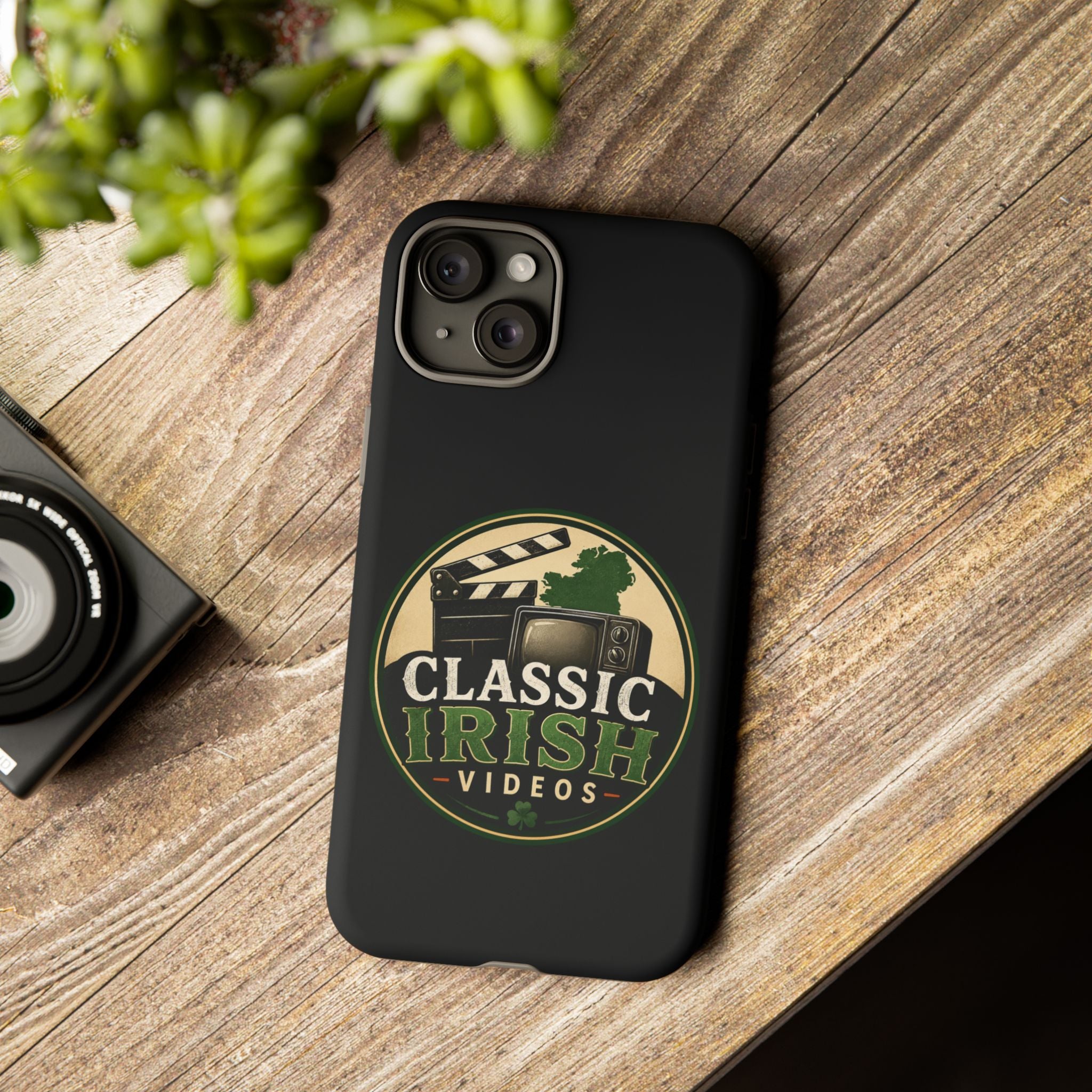 Classic Irish Videos Phone Case – Vintage Film Reel Irish Logo Protective Cover