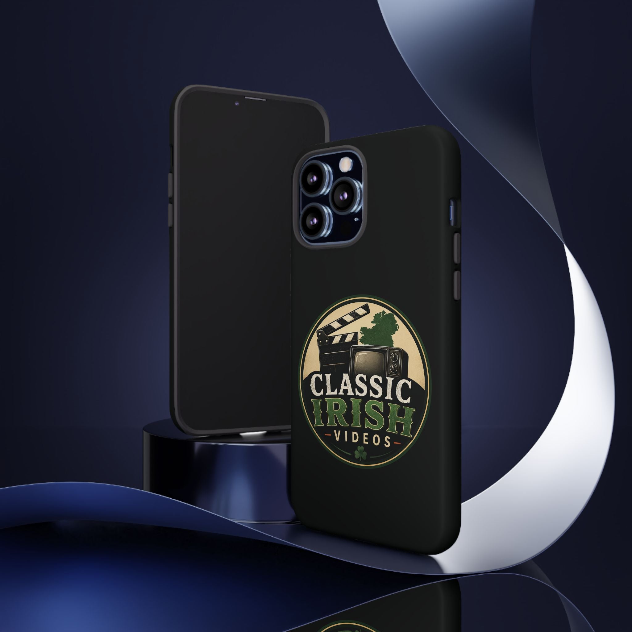 Classic Irish Videos Phone Case – Vintage Film Reel Irish Logo Protective Cover
