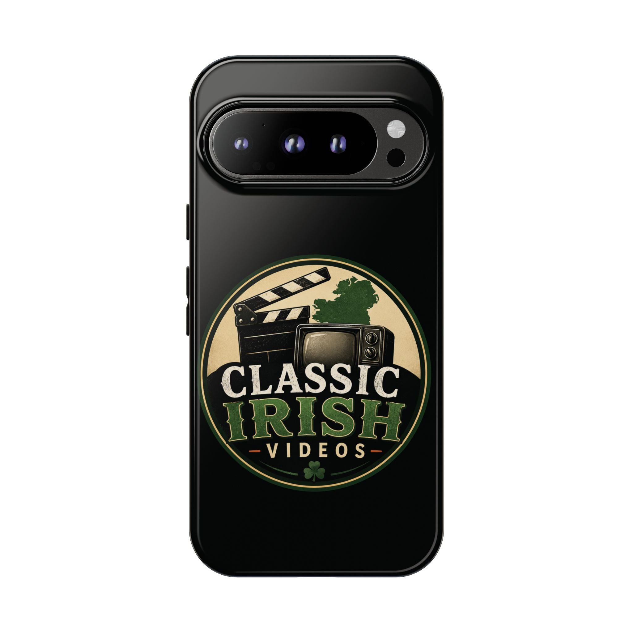 Classic Irish Videos Phone Case – Vintage Film Reel Irish Logo Protective Cover