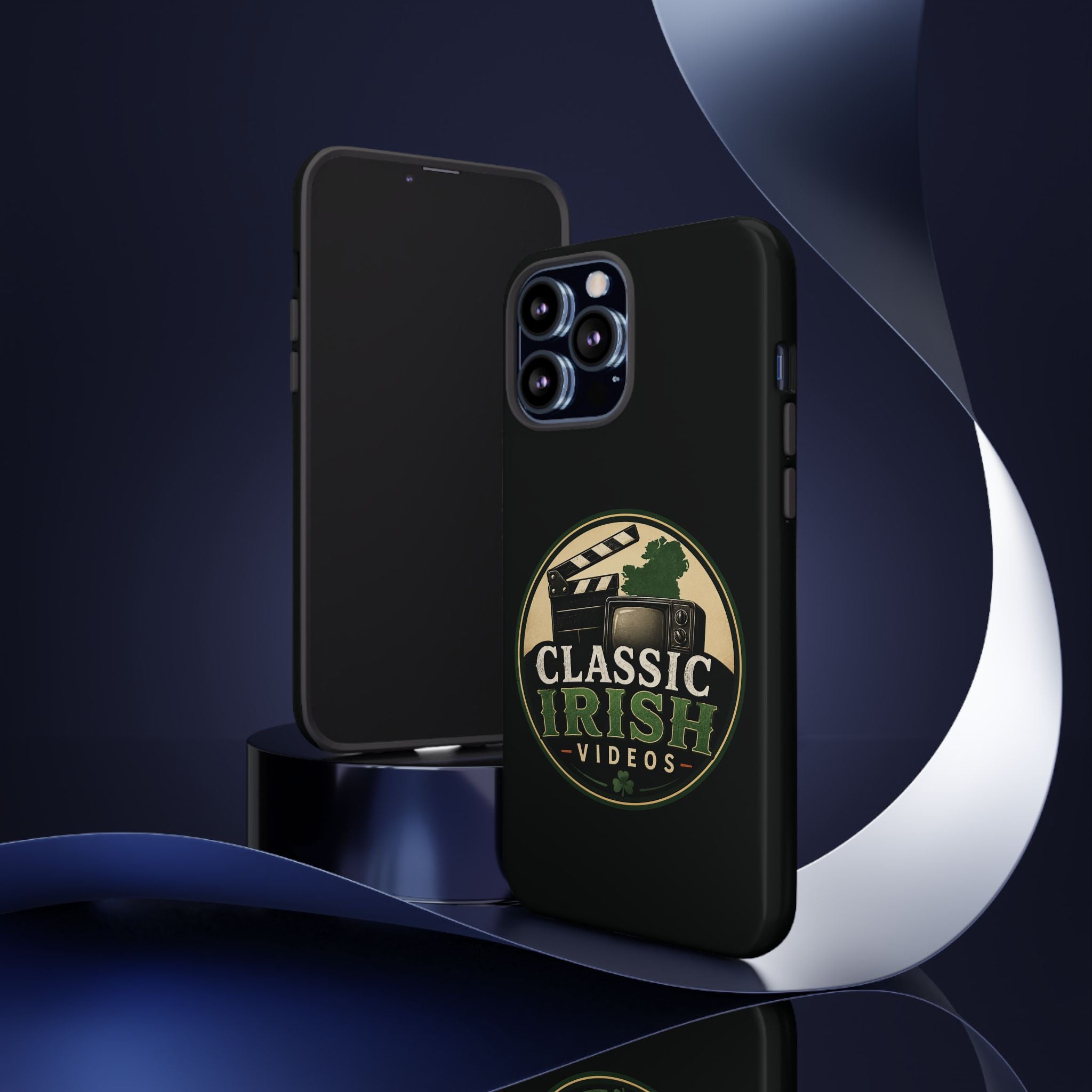 Classic Irish Videos Phone Case – Vintage Film Reel Irish Logo Protective Cover