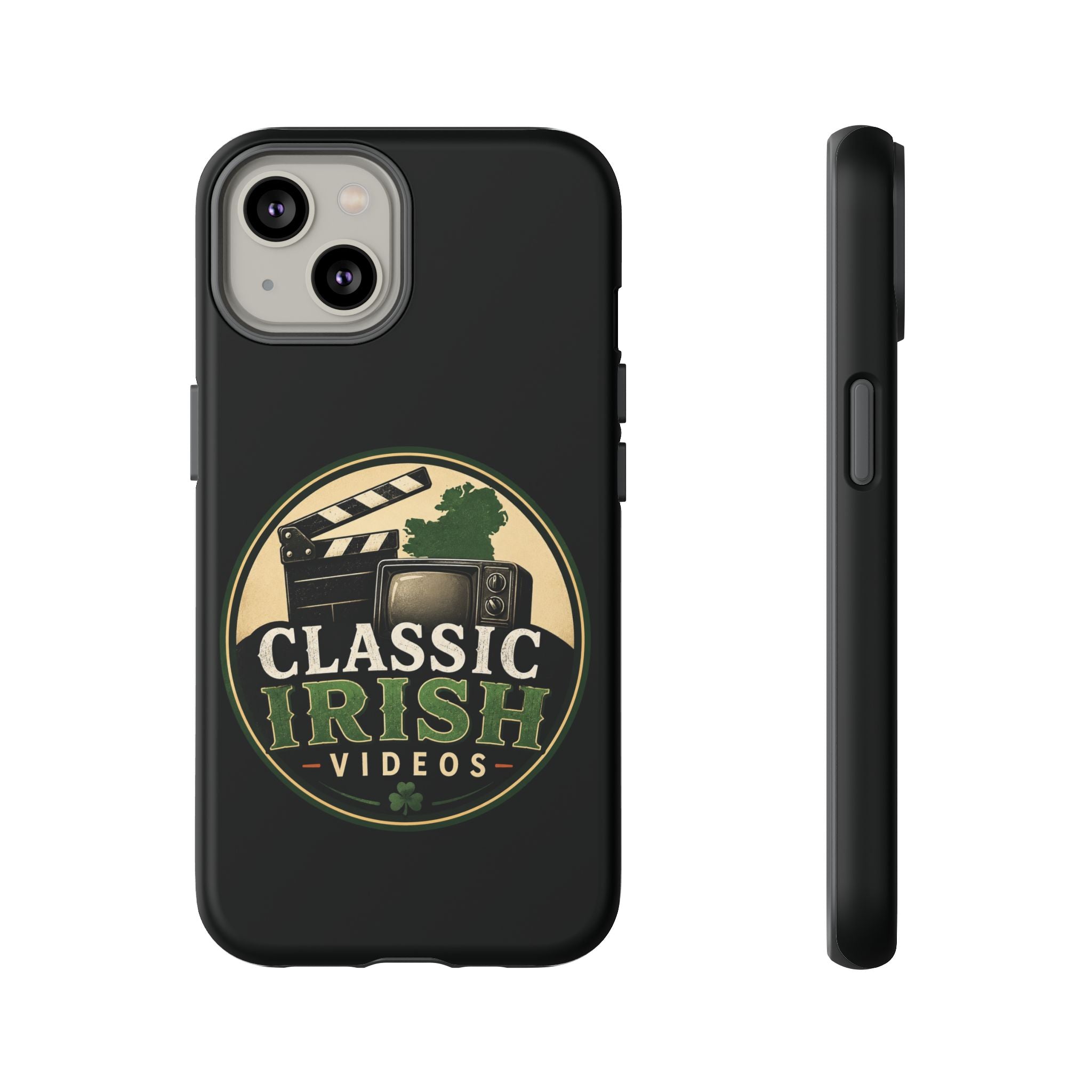 Classic Irish Videos Phone Case – Vintage Film Reel Irish Logo Protective Cover