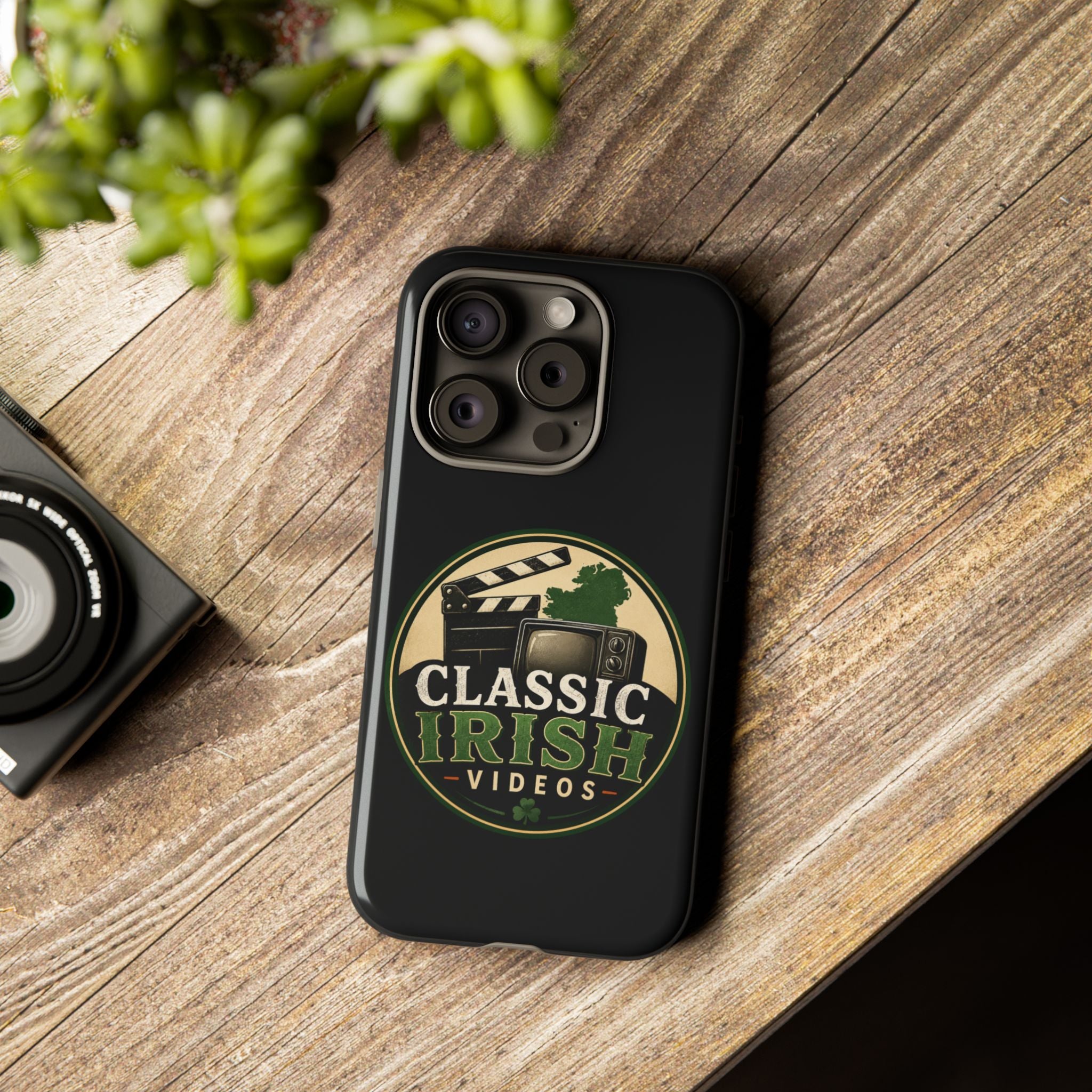 Classic Irish Videos Phone Case – Vintage Film Reel Irish Logo Protective Cover