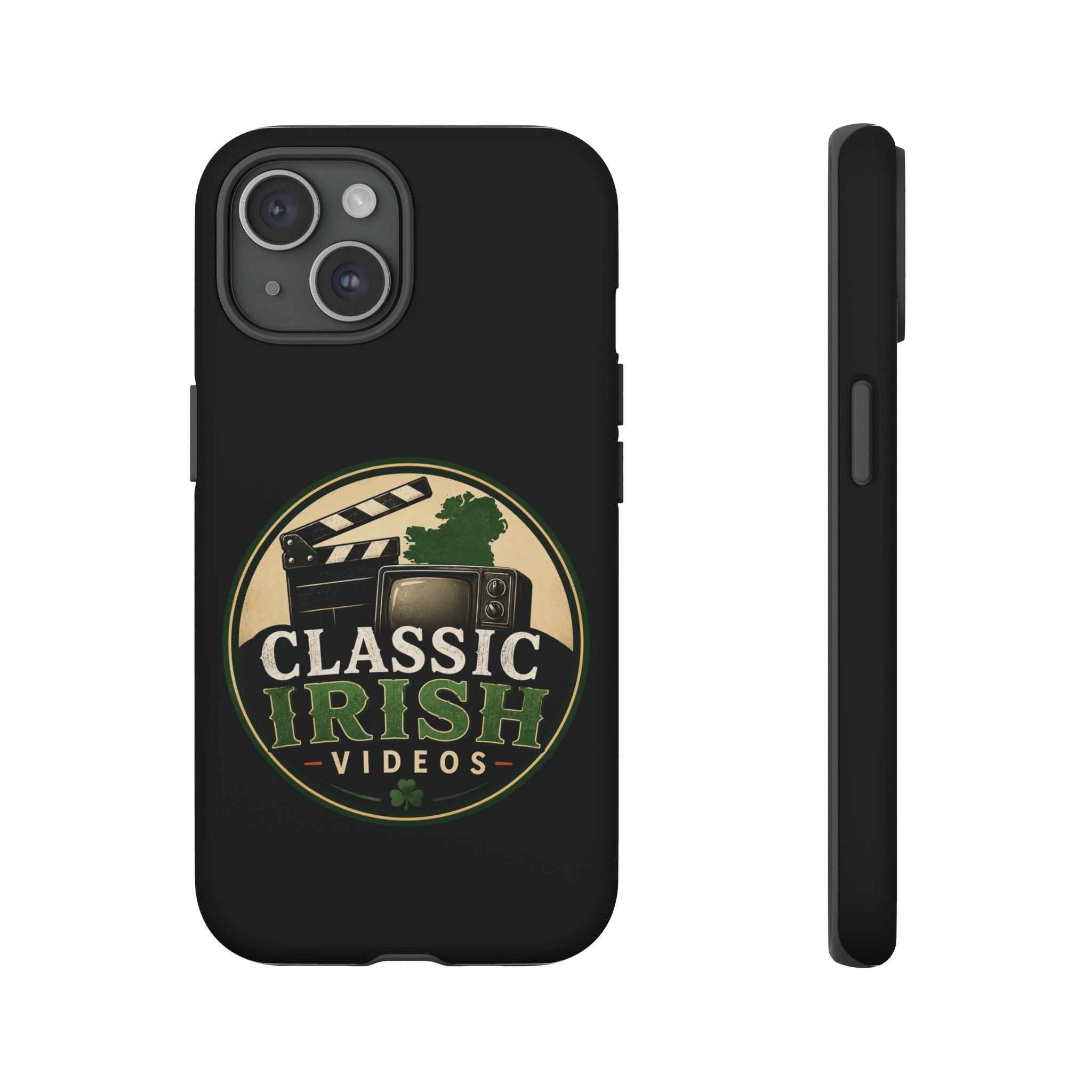 Classic Irish Videos Phone Case – Vintage Film Reel Irish Logo Protective Cover