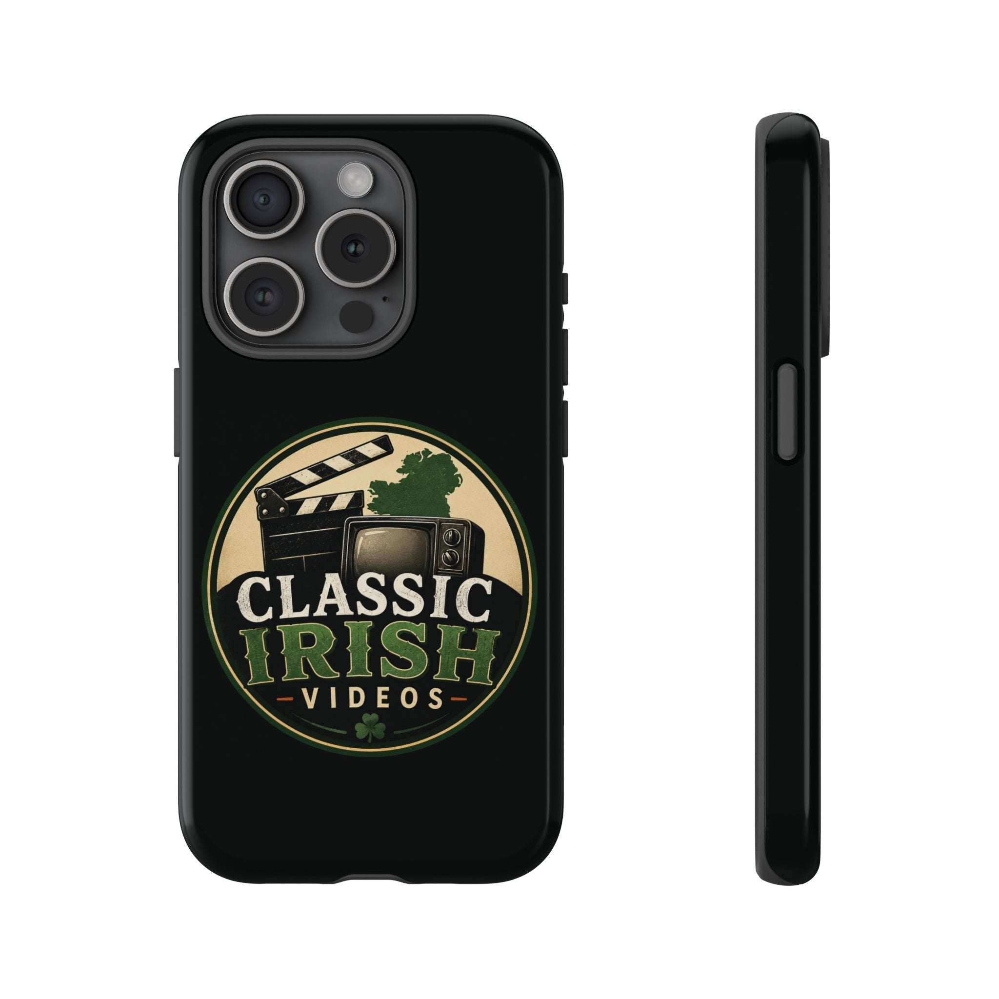 Classic Irish Videos Phone Case – Vintage Film Reel Irish Logo Protective Cover