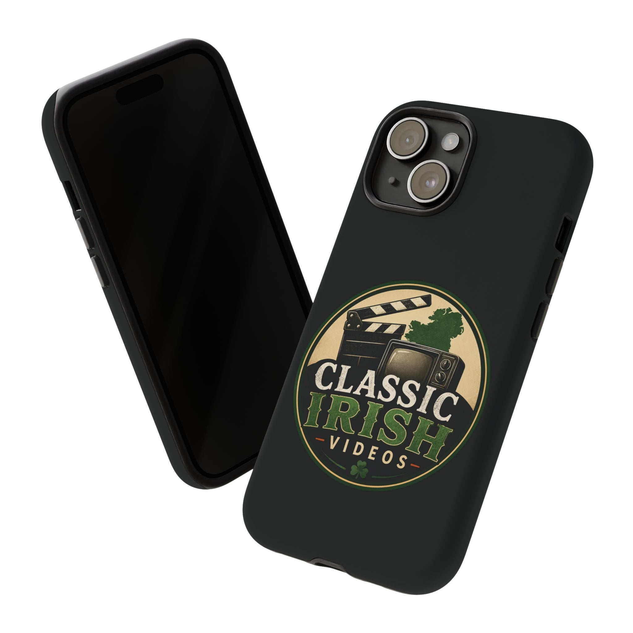 Classic Irish Videos Phone Case – Vintage Film Reel Irish Logo Protective Cover