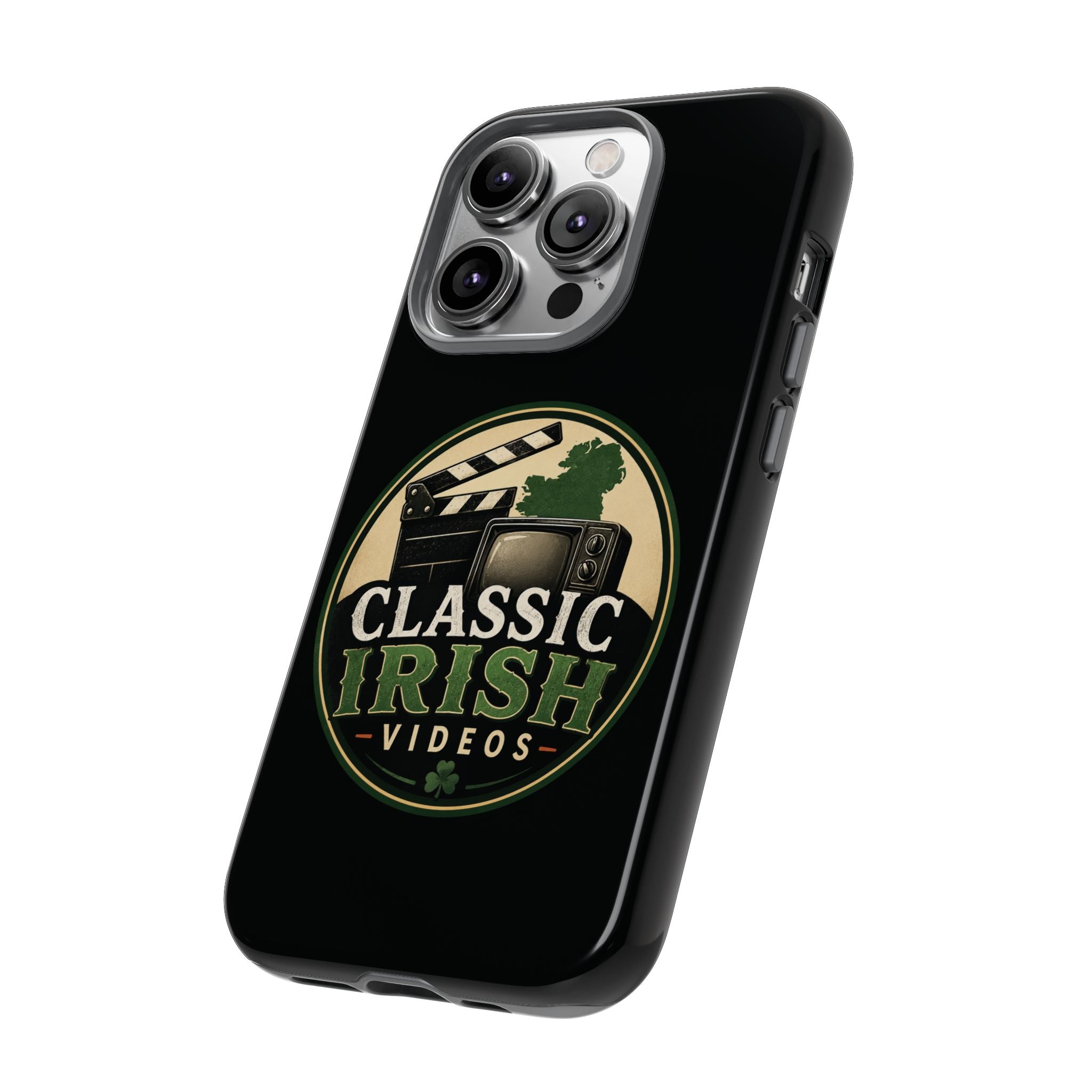 Classic Irish Videos Phone Case – Vintage Film Reel Irish Logo Protective Cover