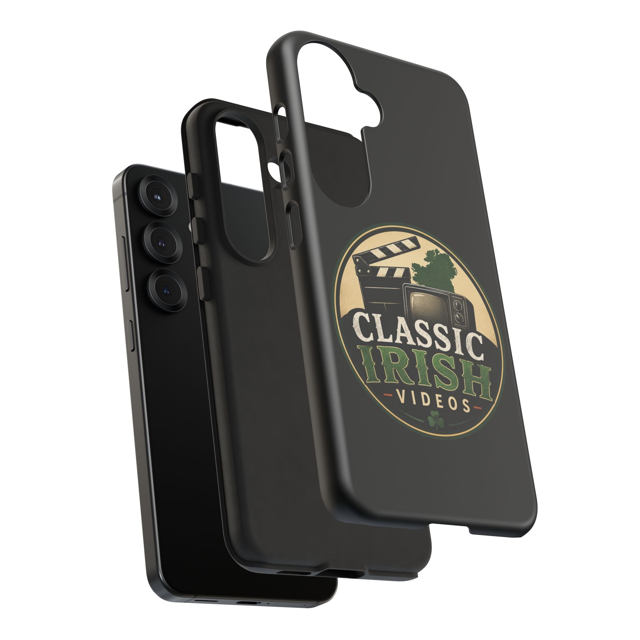 Classic Irish Videos Phone Case – Vintage Film Reel Irish Logo Protective Cover
