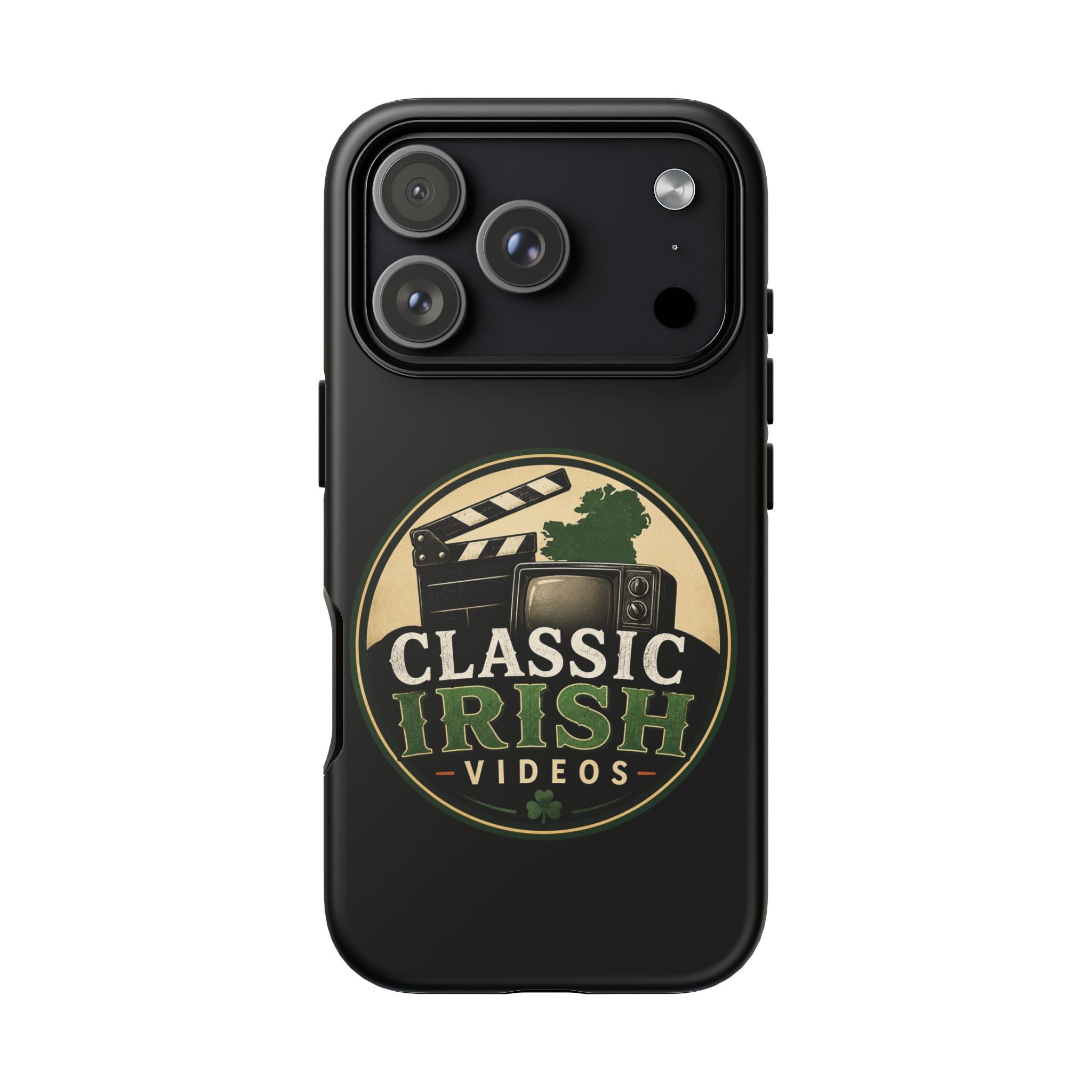 Classic Irish Videos Phone Case – Vintage Film Reel Irish Logo Protective Cover