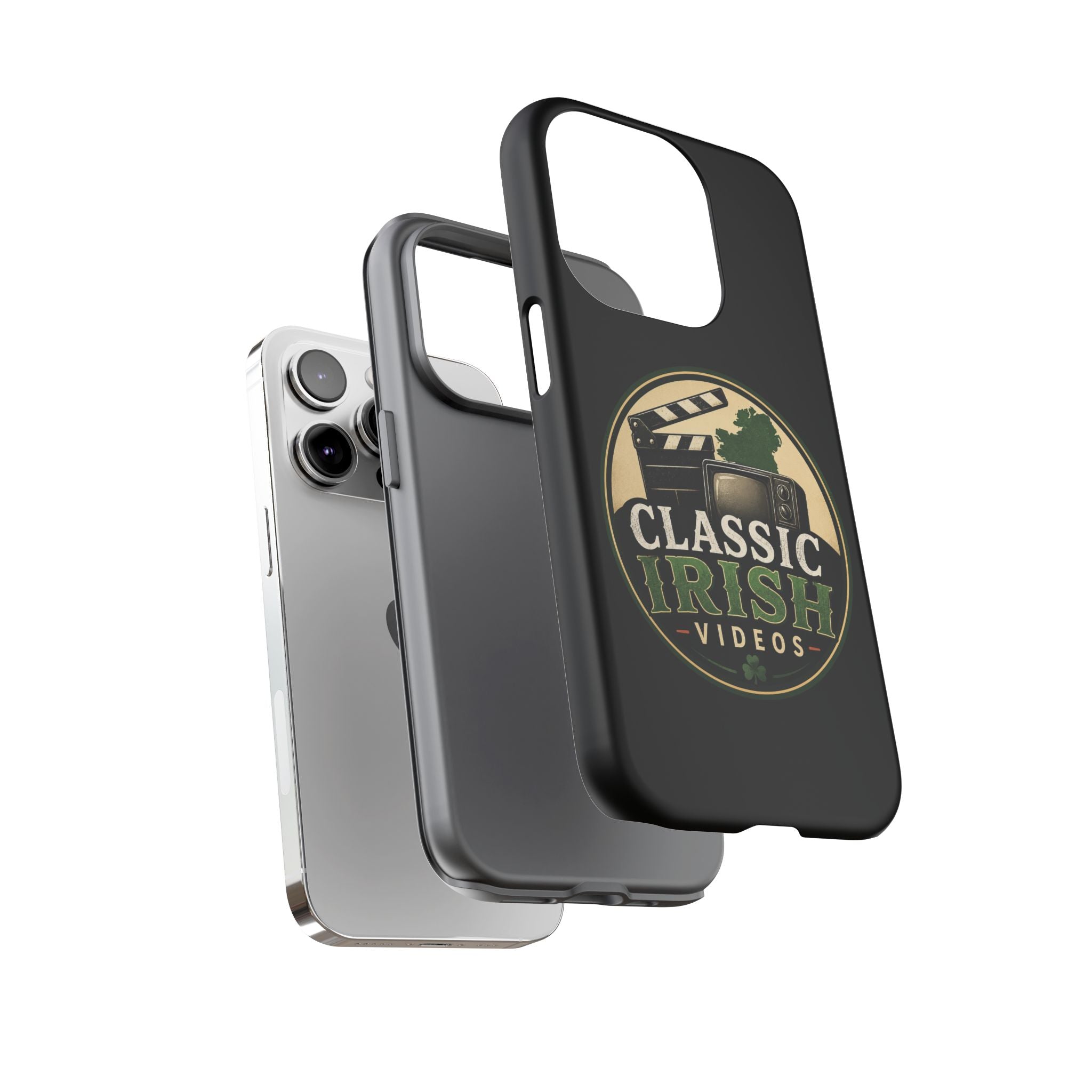 Classic Irish Videos Phone Case – Vintage Film Reel Irish Logo Protective Cover