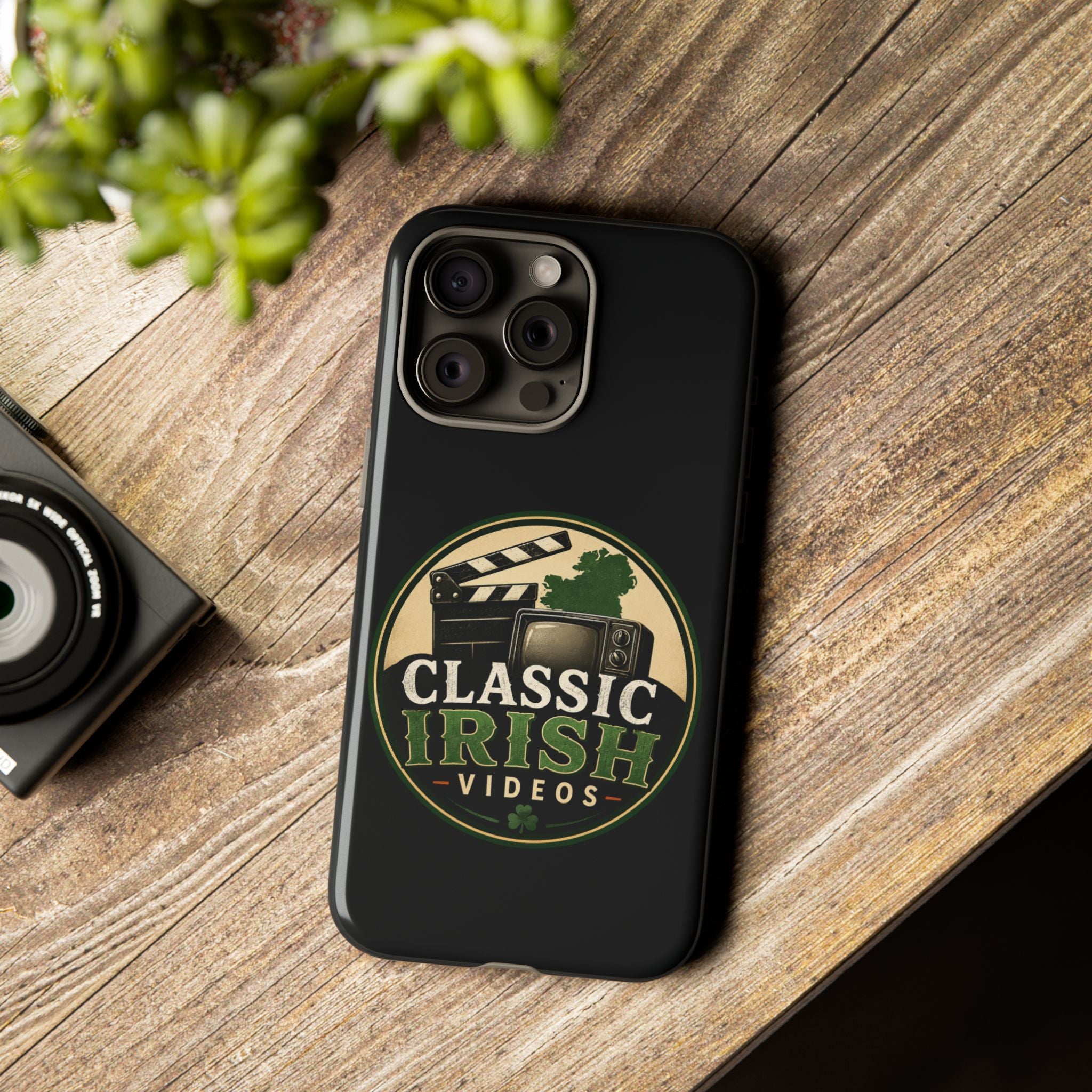 Classic Irish Videos Phone Case – Vintage Film Reel Irish Logo Protective Cover