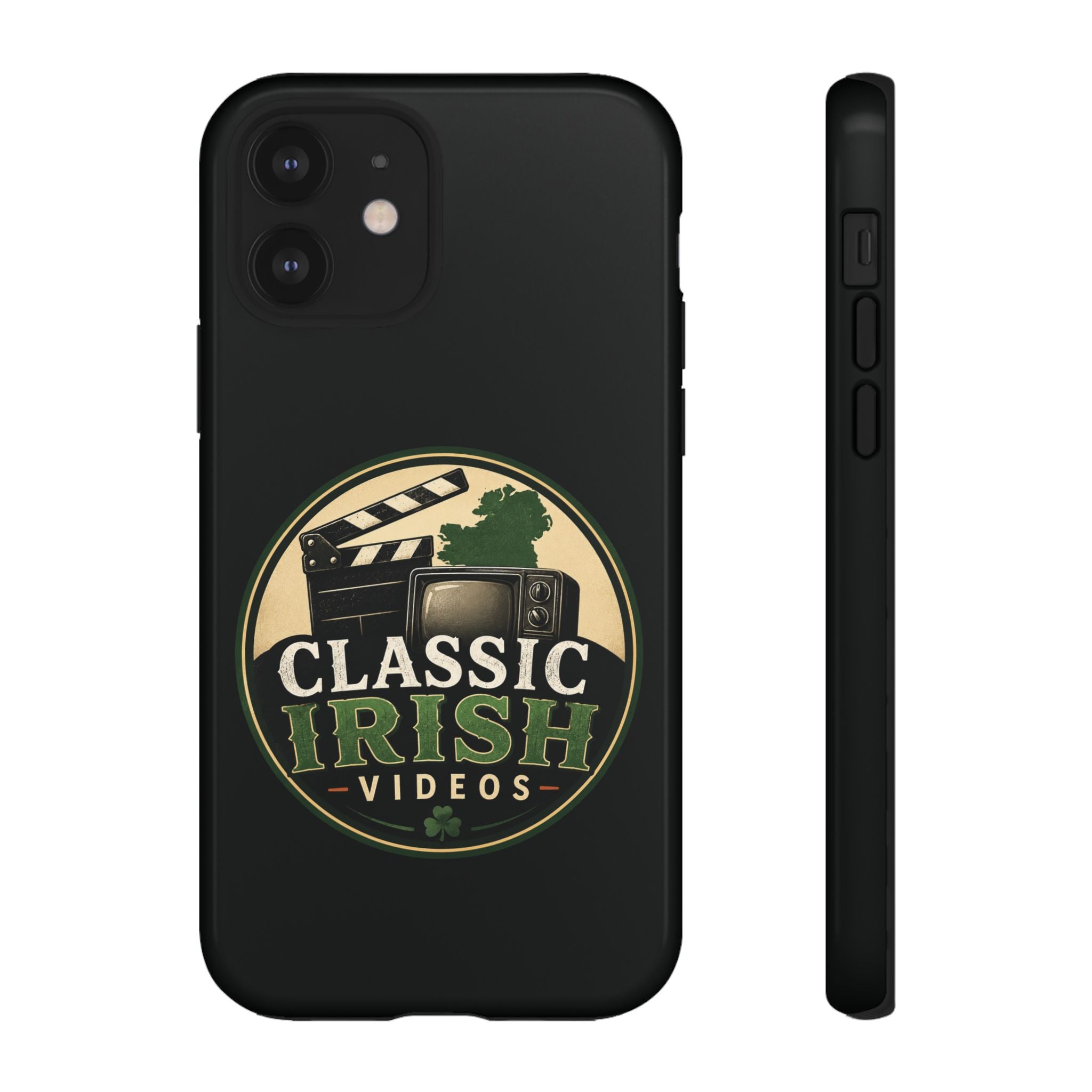 Classic Irish Videos Phone Case – Vintage Film Reel Irish Logo Protective Cover