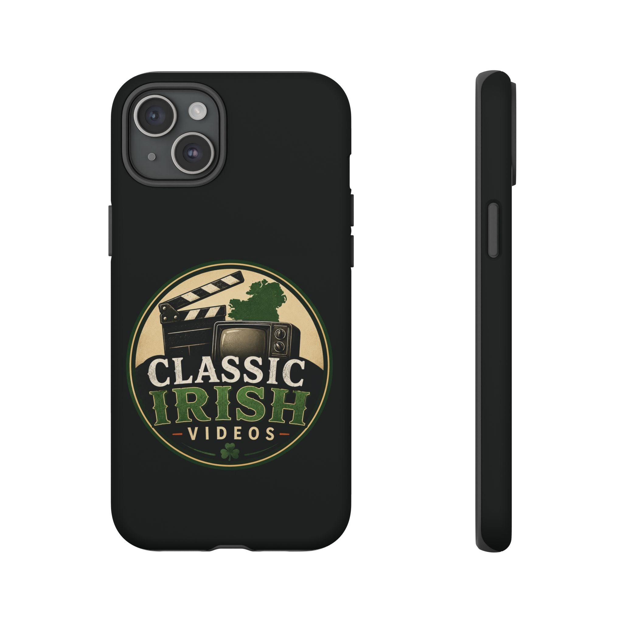Classic Irish Videos Phone Case – Vintage Film Reel Irish Logo Protective Cover