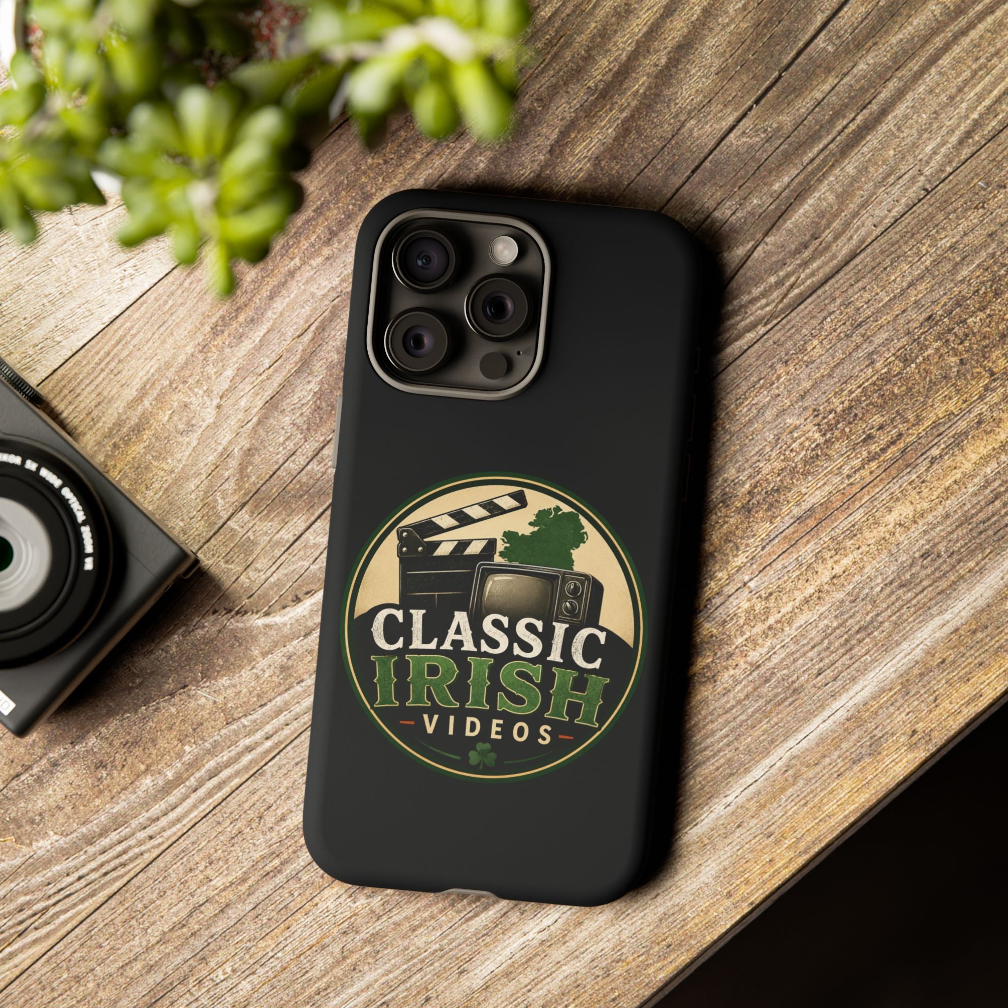 Classic Irish Videos Phone Case – Vintage Film Reel Irish Logo Protective Cover
