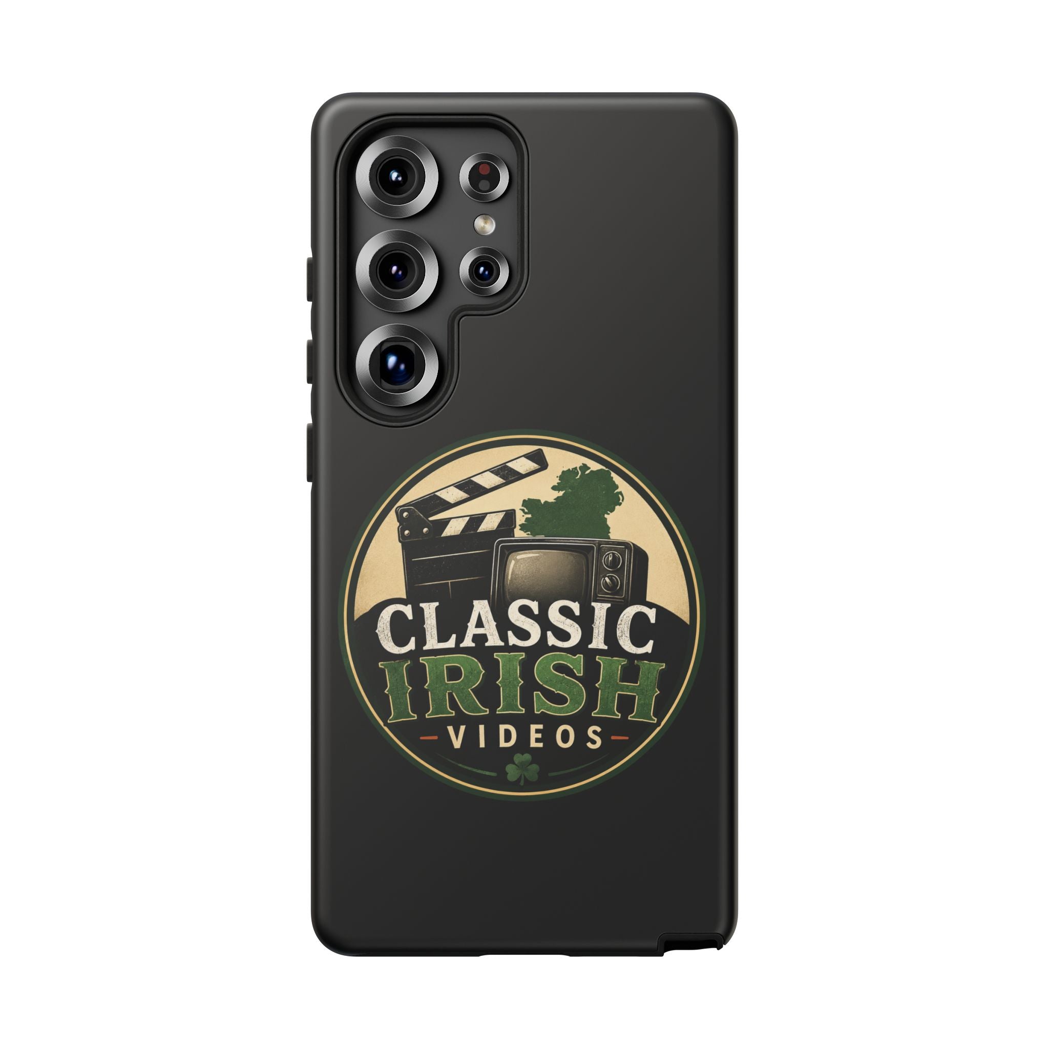 Classic Irish Videos Phone Case – Vintage Film Reel Irish Logo Protective Cover