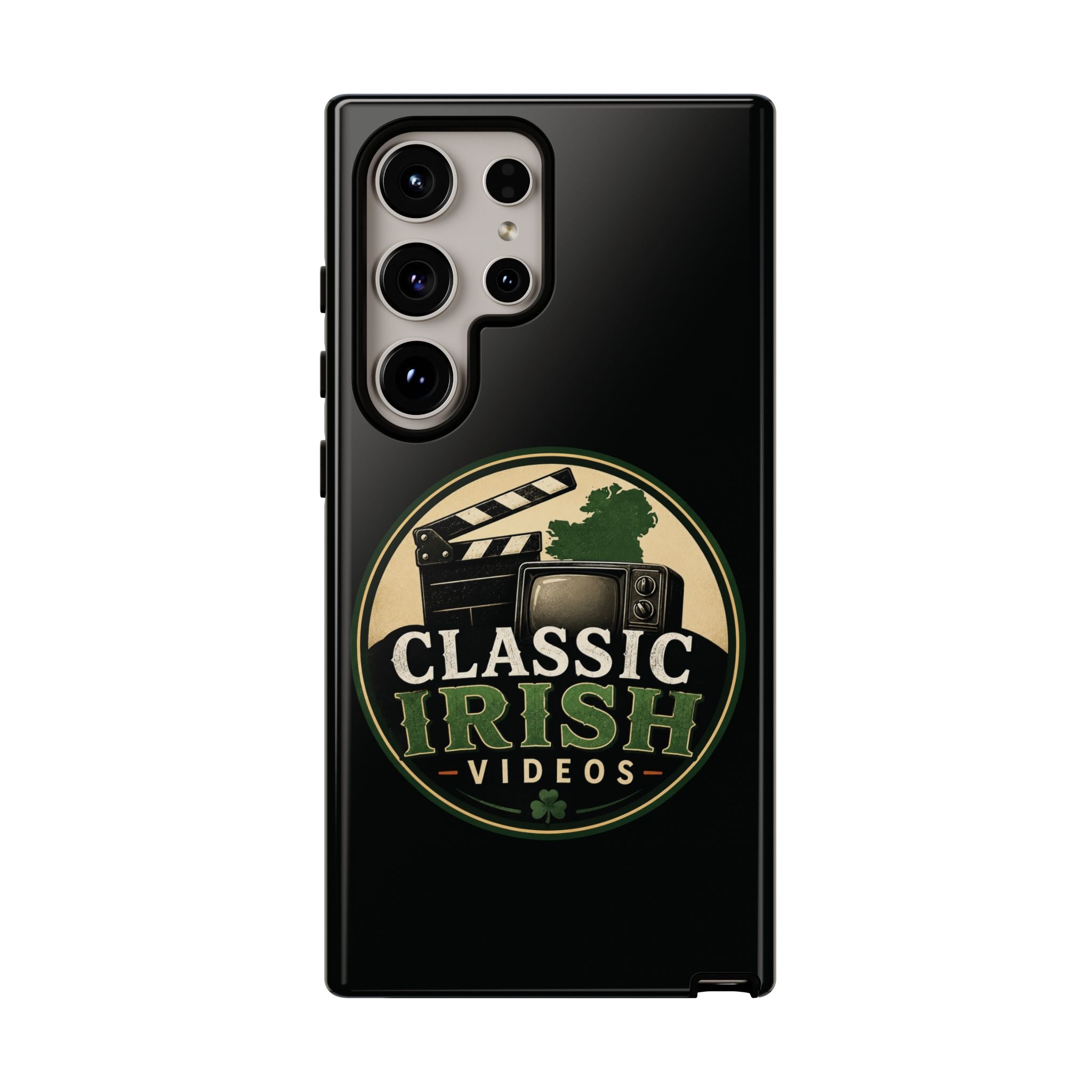 Classic Irish Videos Phone Case – Vintage Film Reel Irish Logo Protective Cover