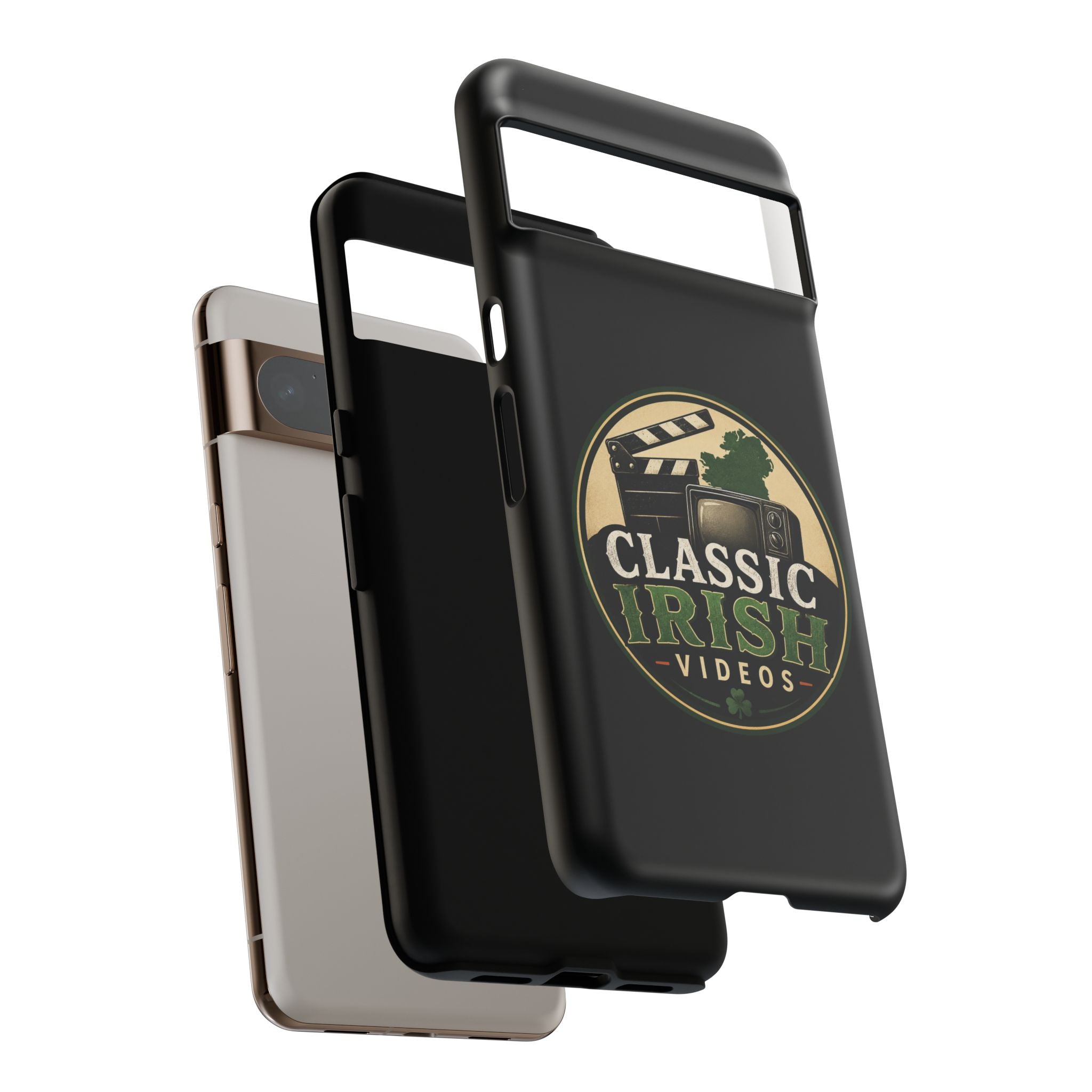 Classic Irish Videos Phone Case – Vintage Film Reel Irish Logo Protective Cover