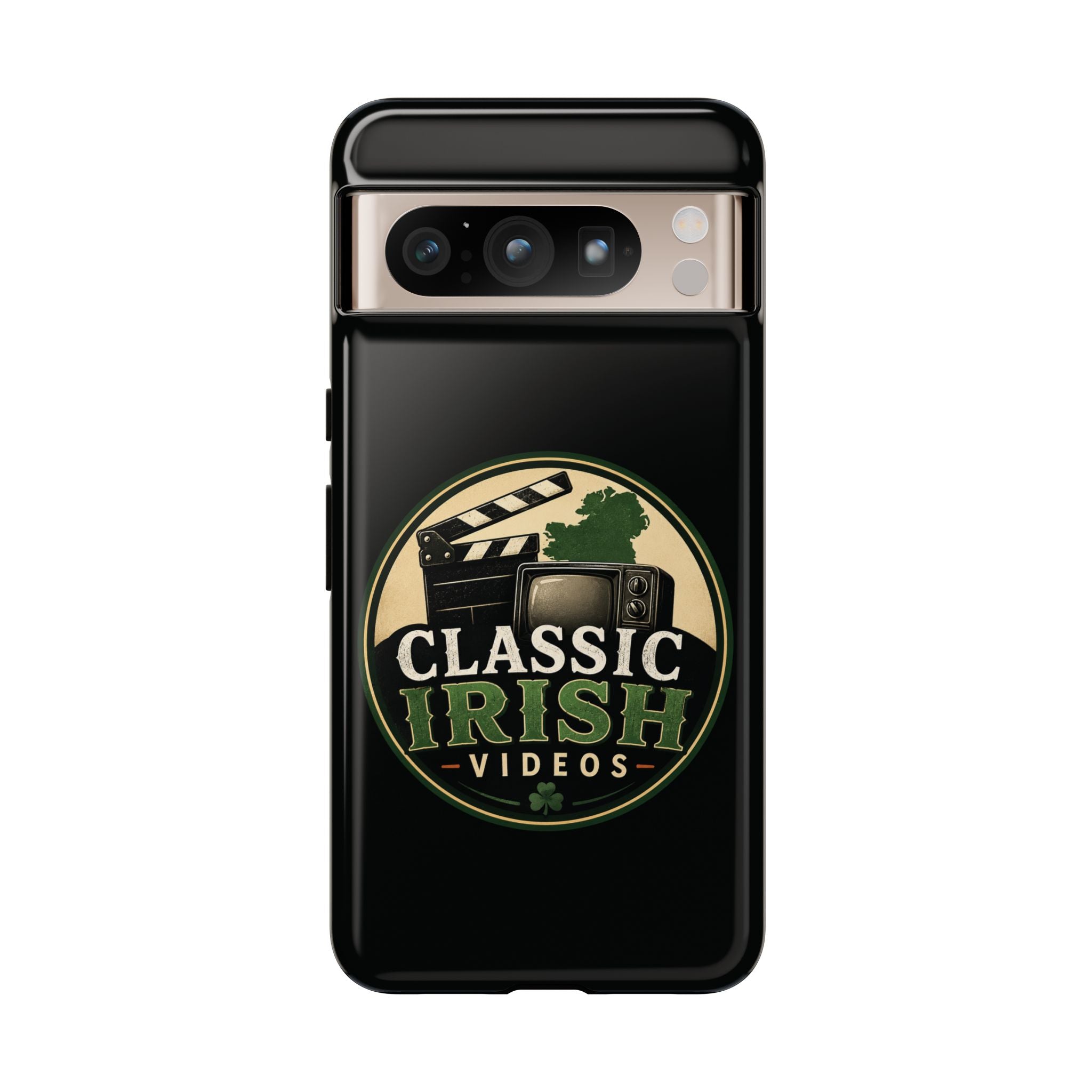 Classic Irish Videos Phone Case – Vintage Film Reel Irish Logo Protective Cover