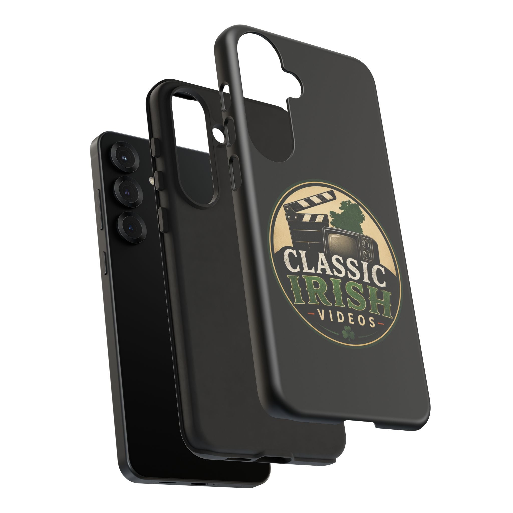 Classic Irish Videos Phone Case – Vintage Film Reel Irish Logo Protective Cover