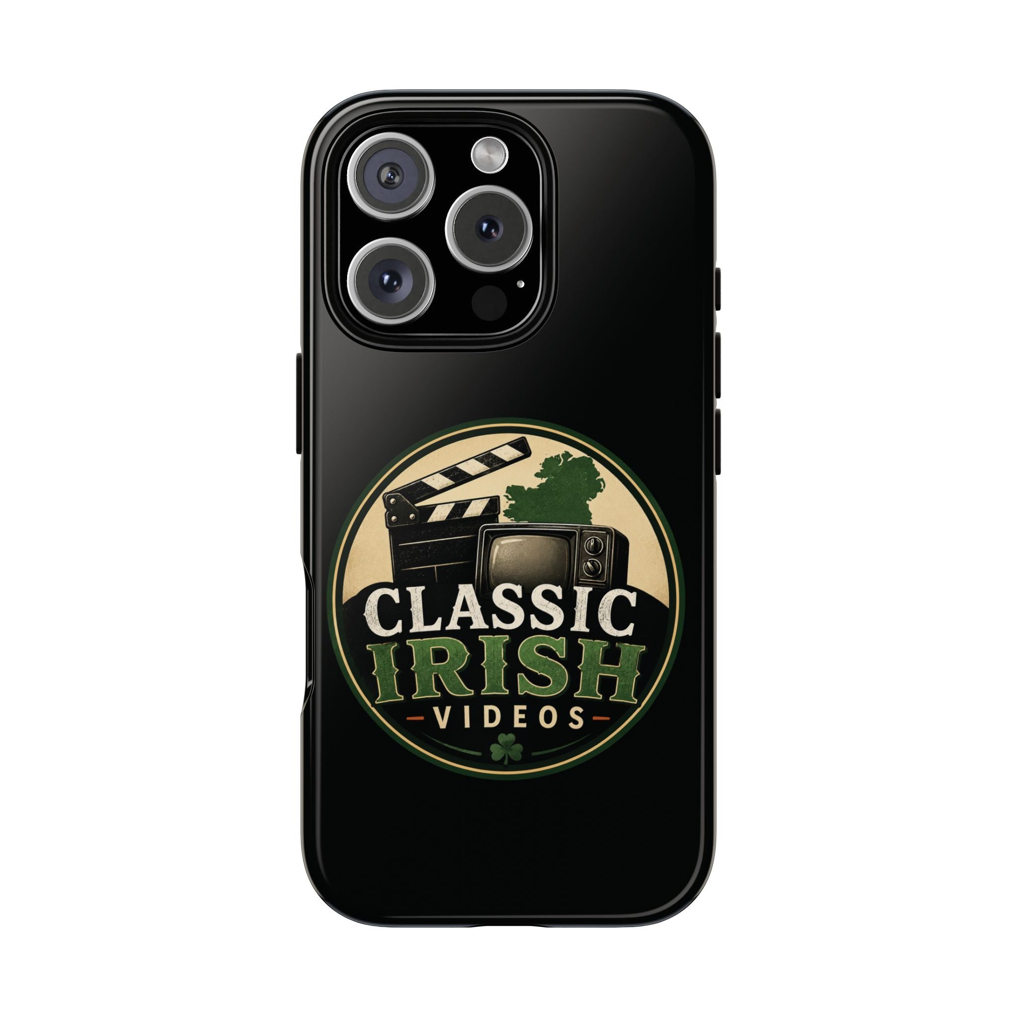 Classic Irish Videos Phone Case – Vintage Film Reel Irish Logo Protective Cover