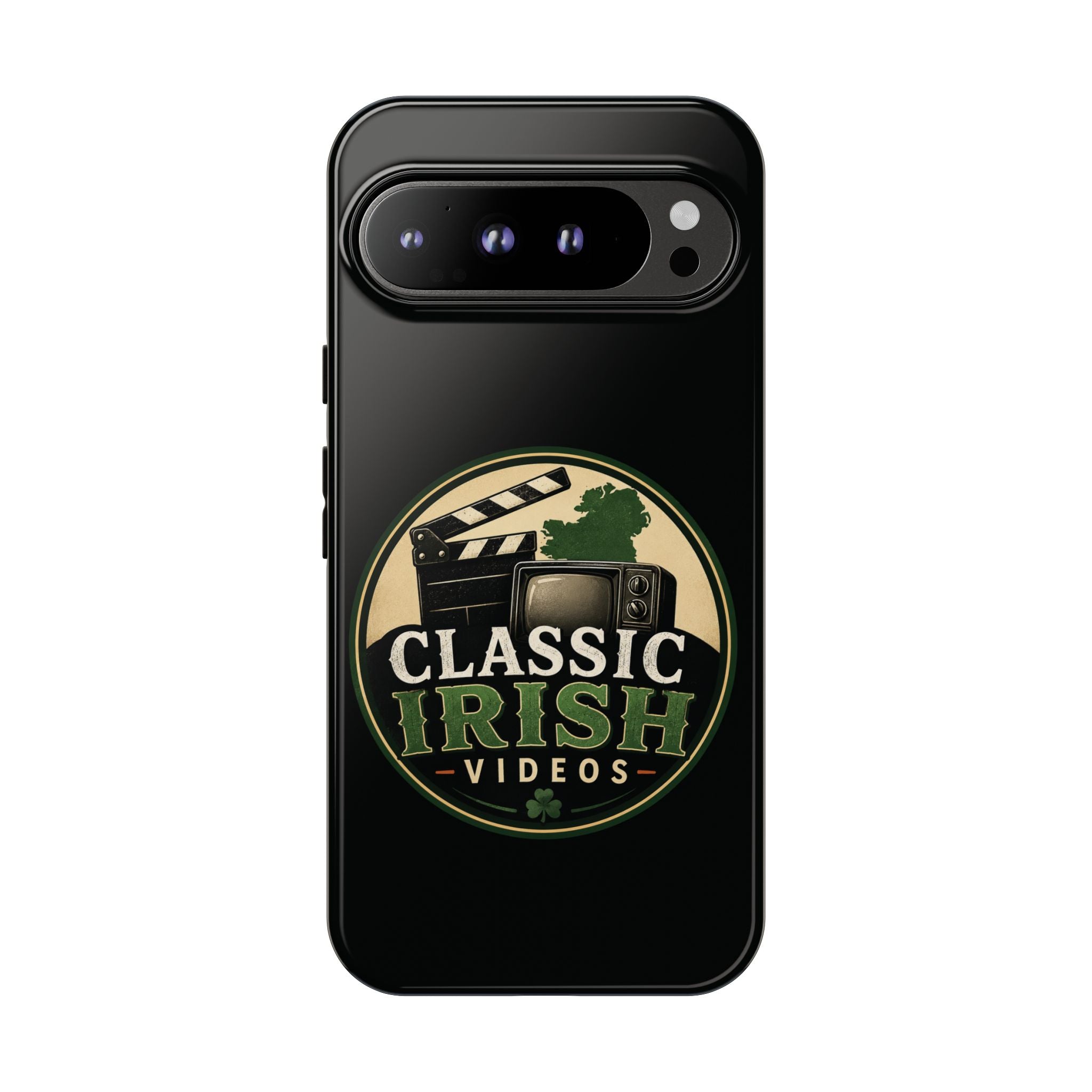 Classic Irish Videos Phone Case – Vintage Film Reel Irish Logo Protective Cover