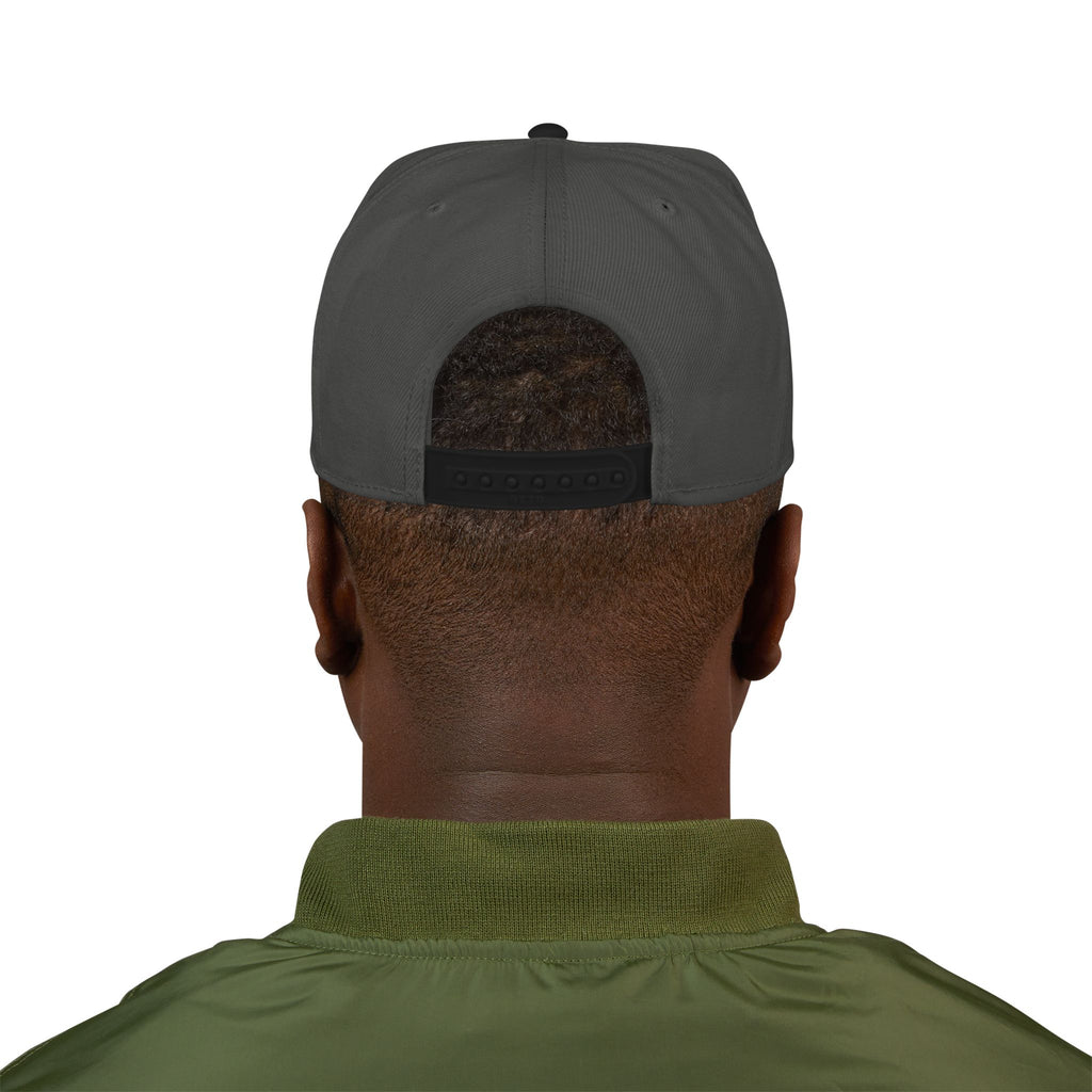 Embroidered Snapback Hat — Retro Green & Yellow Crest Patch