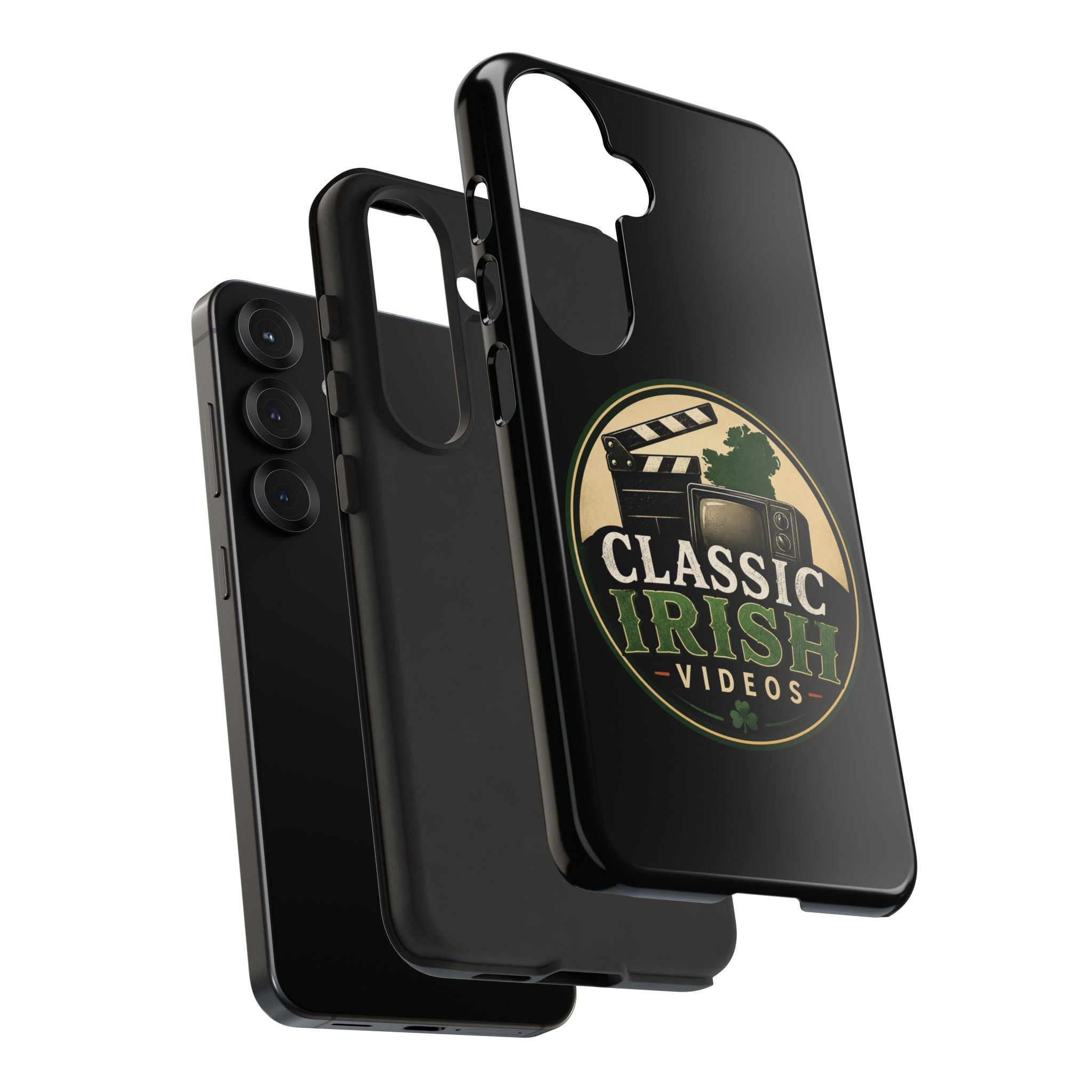 Classic Irish Videos Phone Case – Vintage Film Reel Irish Logo Protective Cover