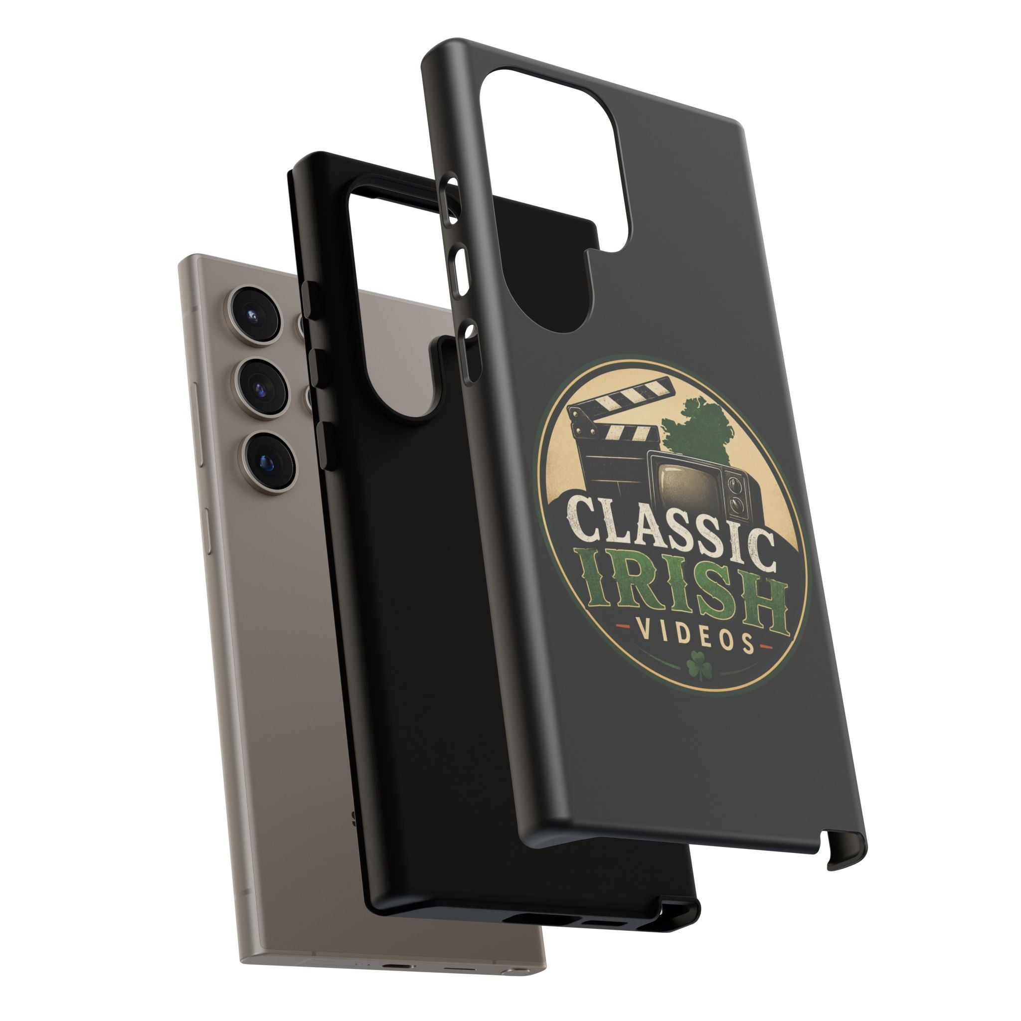 Classic Irish Videos Phone Case – Vintage Film Reel Irish Logo Protective Cover