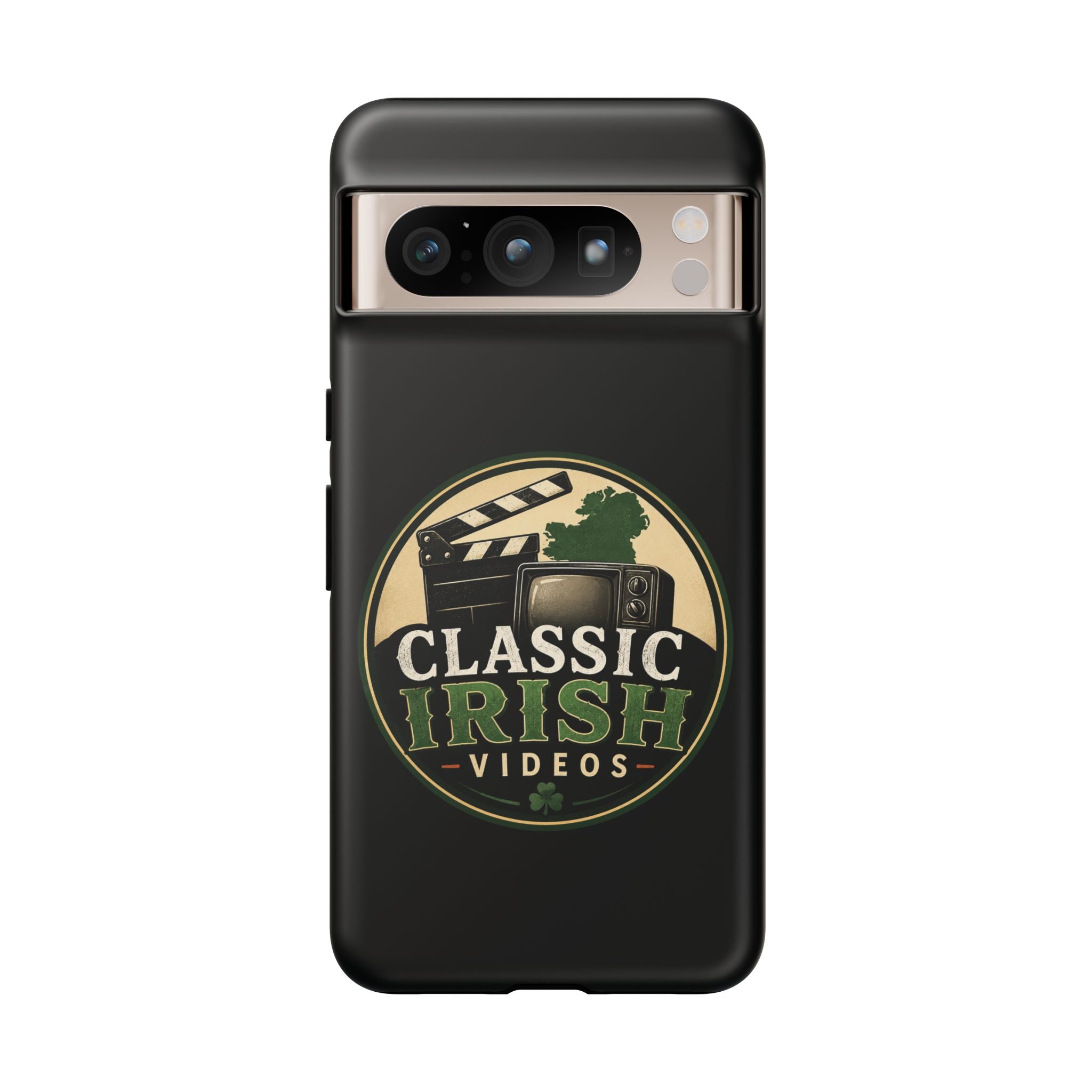 Classic Irish Videos Phone Case – Vintage Film Reel Irish Logo Protective Cover