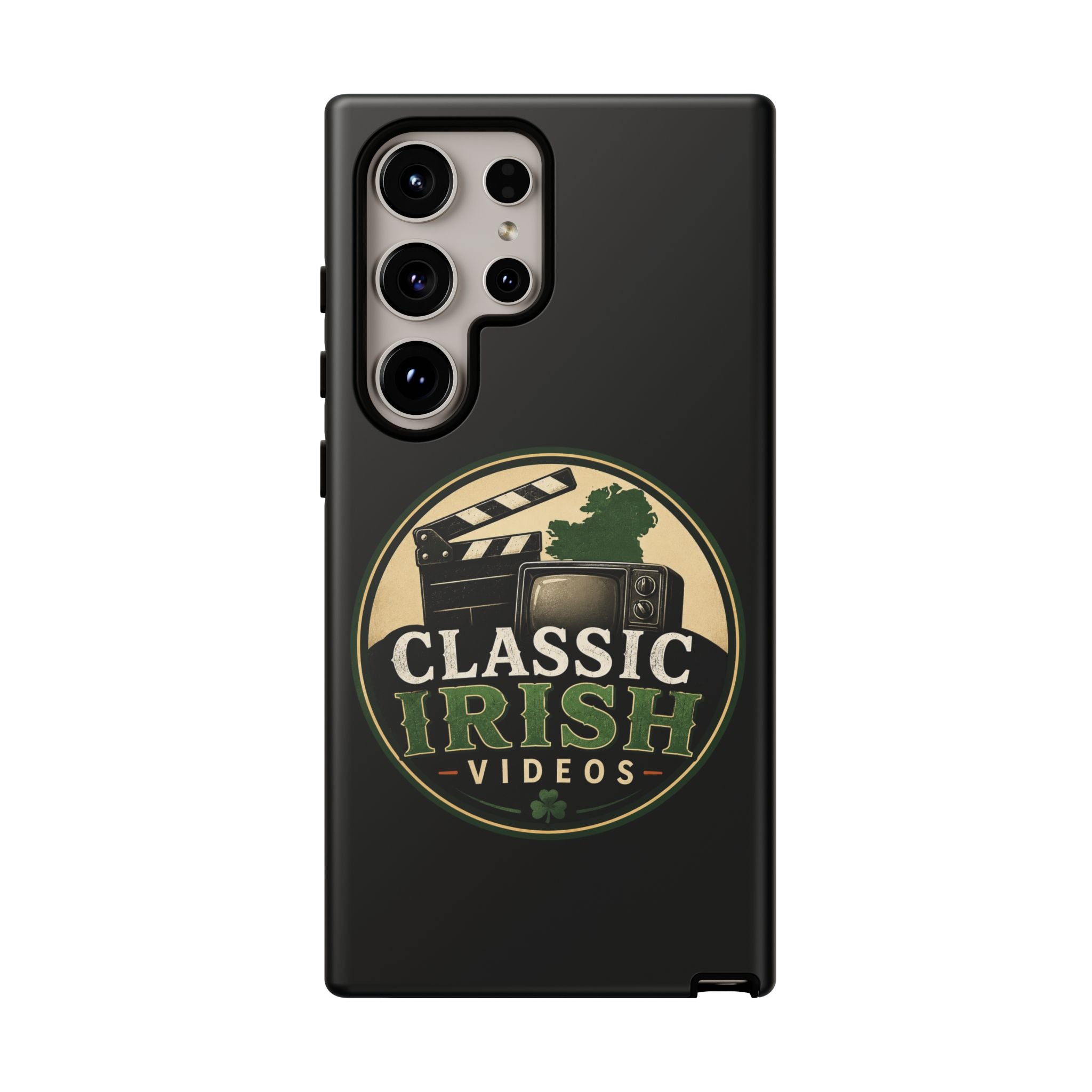 Classic Irish Videos Phone Case – Vintage Film Reel Irish Logo Protective Cover