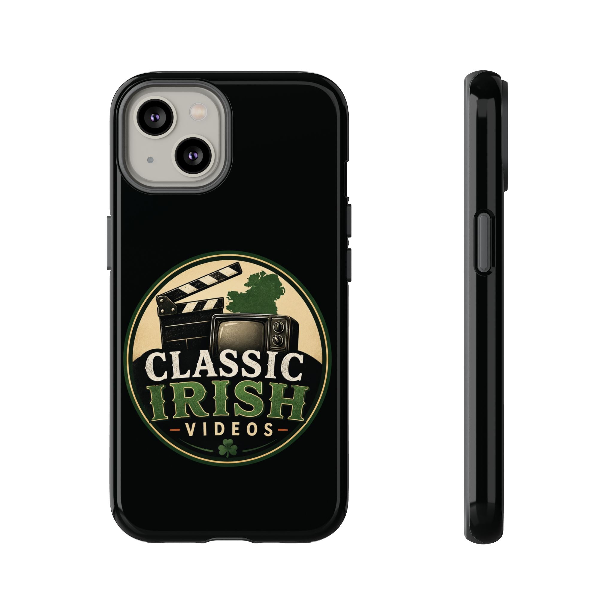 Classic Irish Videos Phone Case – Vintage Film Reel Irish Logo Protective Cover