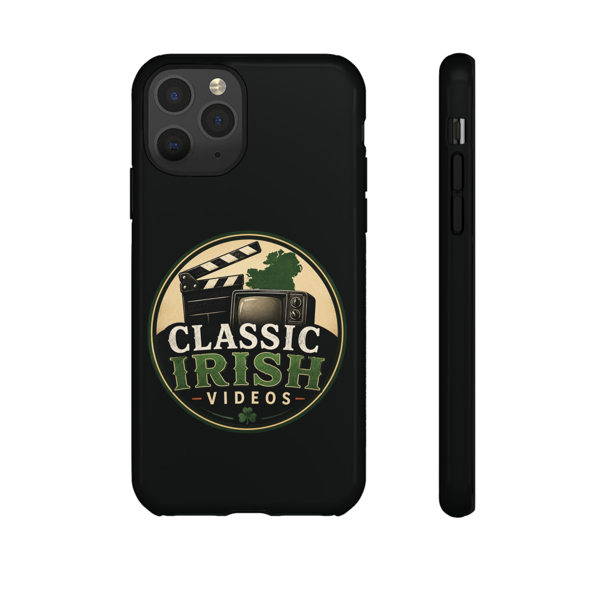 Classic Irish Videos Phone Case – Vintage Film Reel Irish Logo Protective Cover