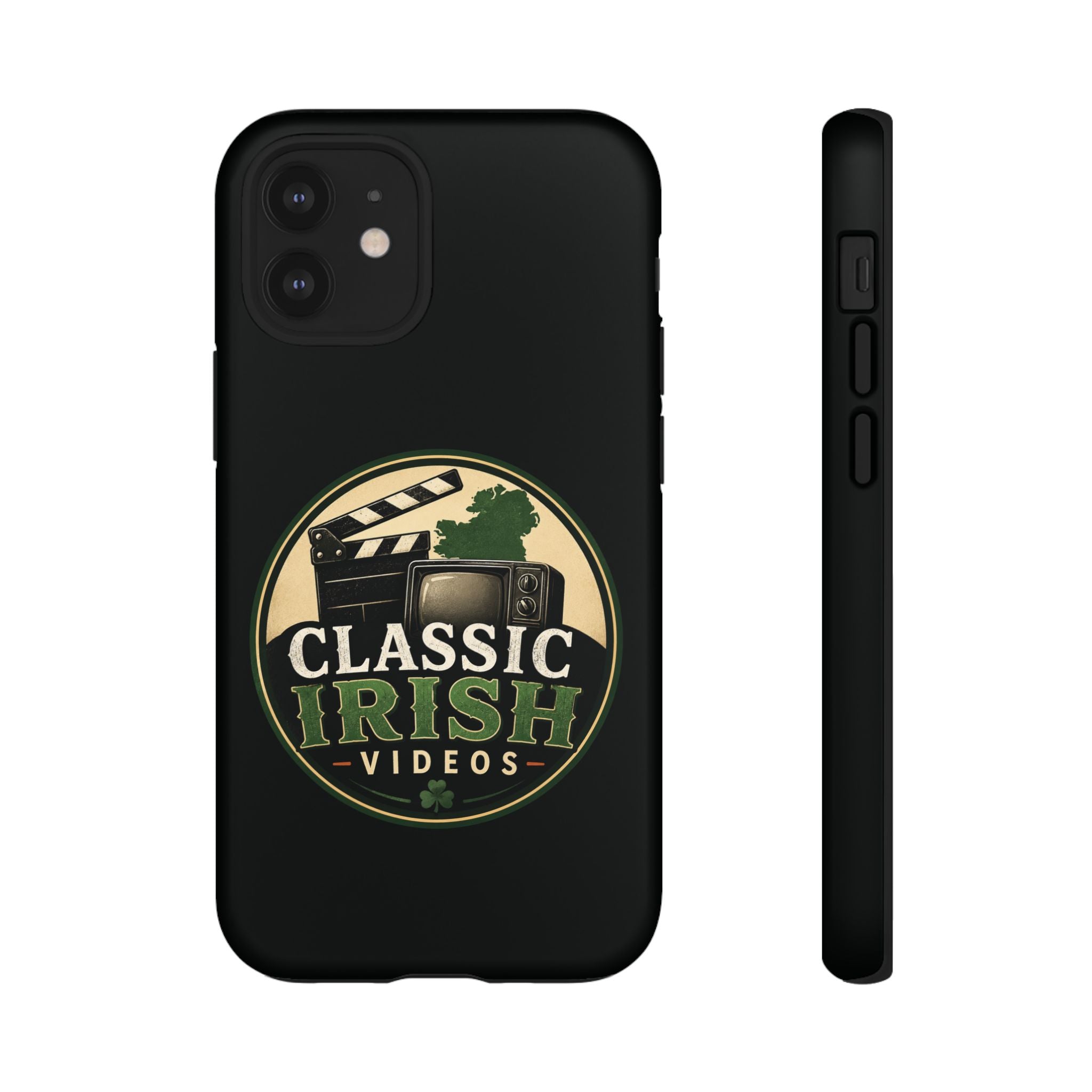 Classic Irish Videos Phone Case – Vintage Film Reel Irish Logo Protective Cover