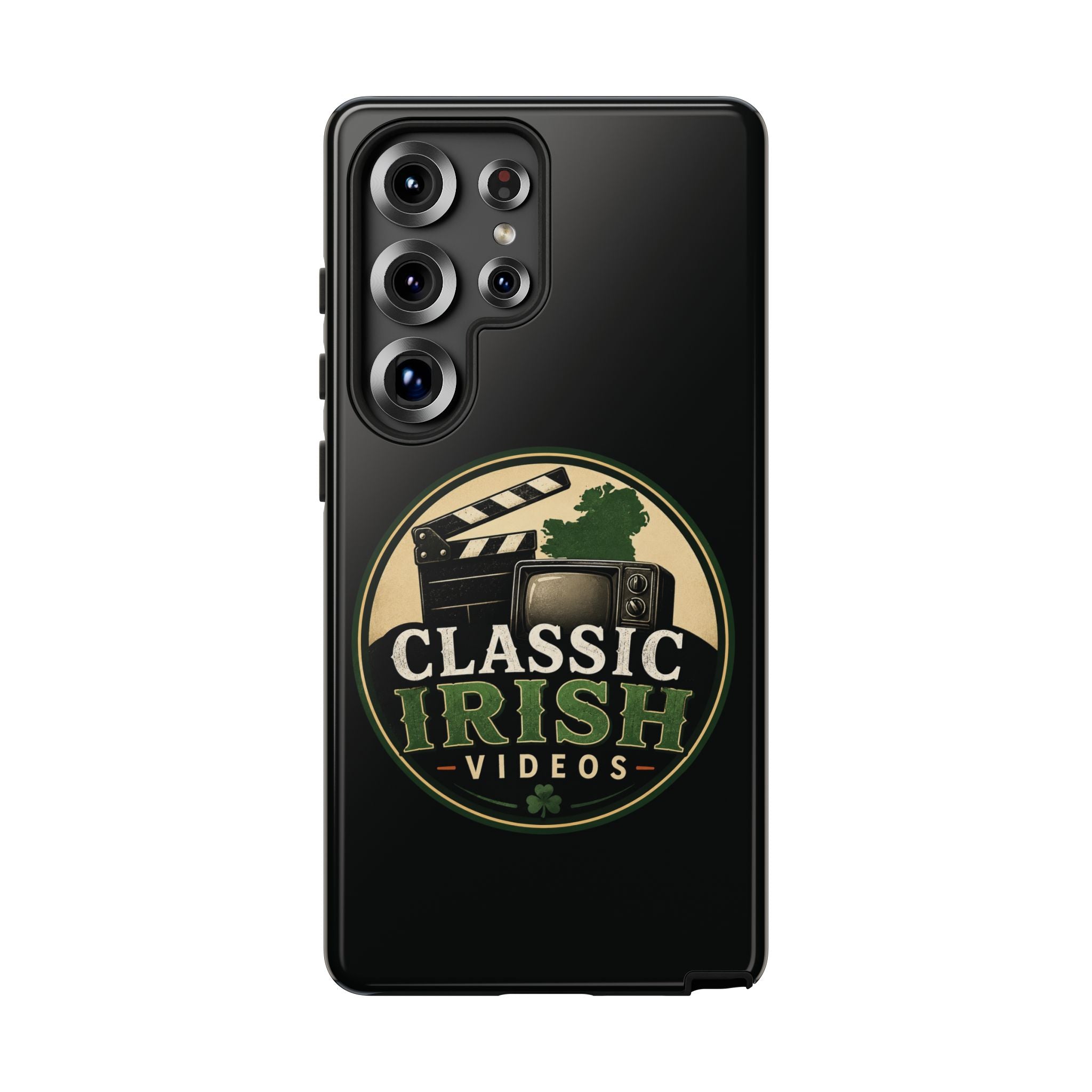 Classic Irish Videos Phone Case – Vintage Film Reel Irish Logo Protective Cover
