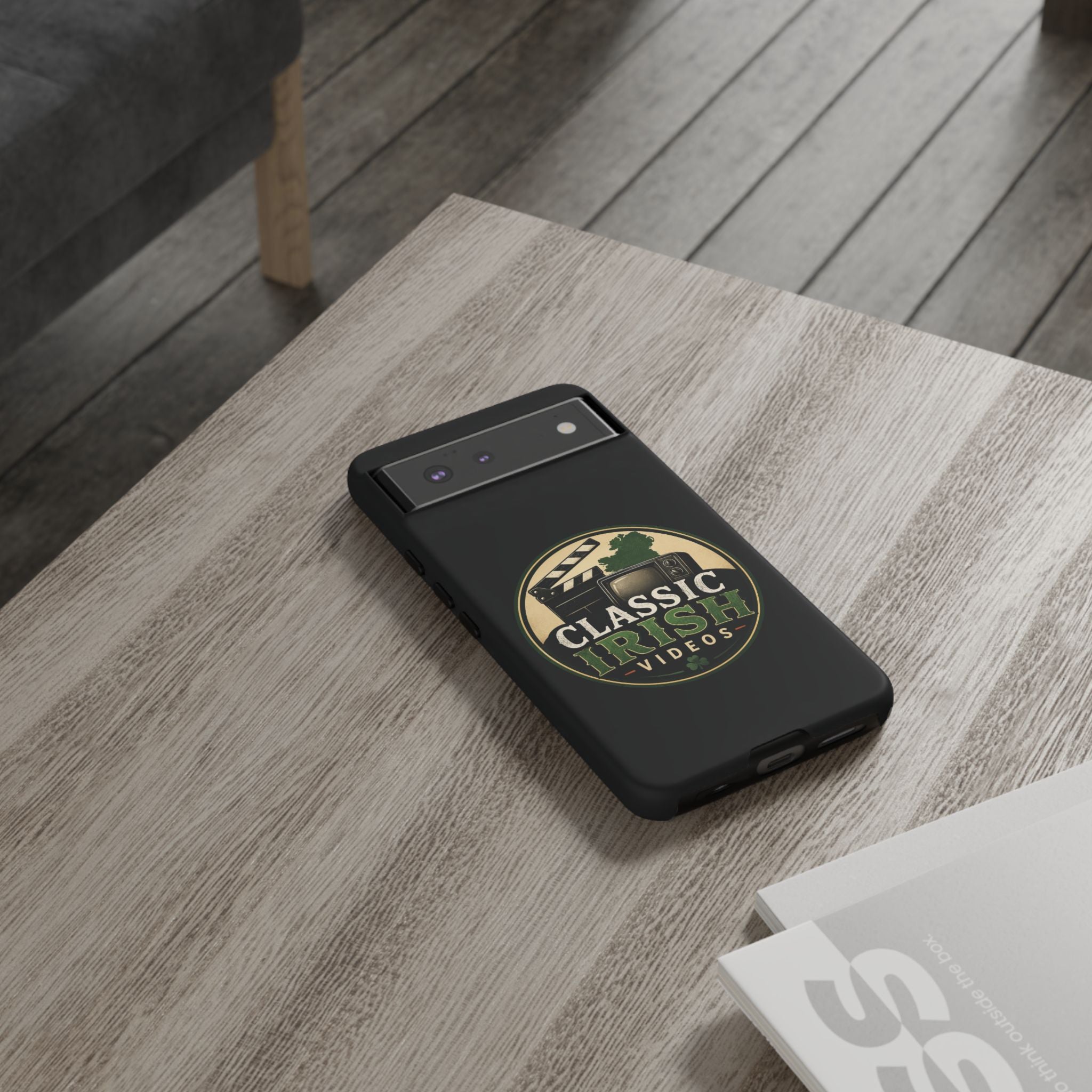 Classic Irish Videos Phone Case – Vintage Film Reel Irish Logo Protective Cover