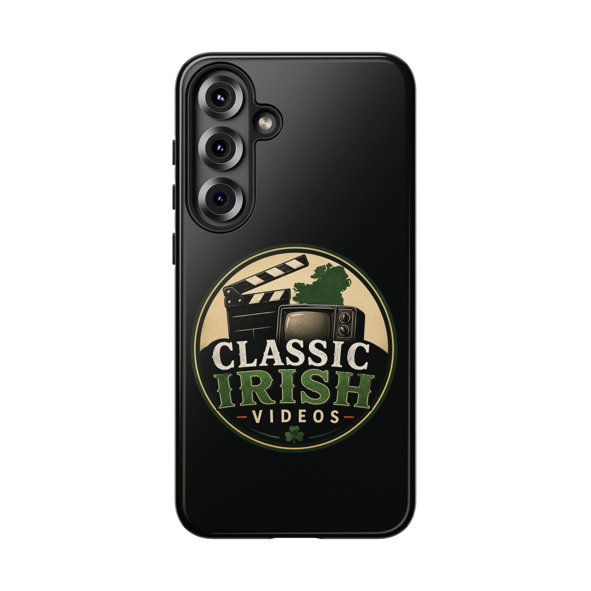 Classic Irish Videos Phone Case – Vintage Film Reel Irish Logo Protective Cover