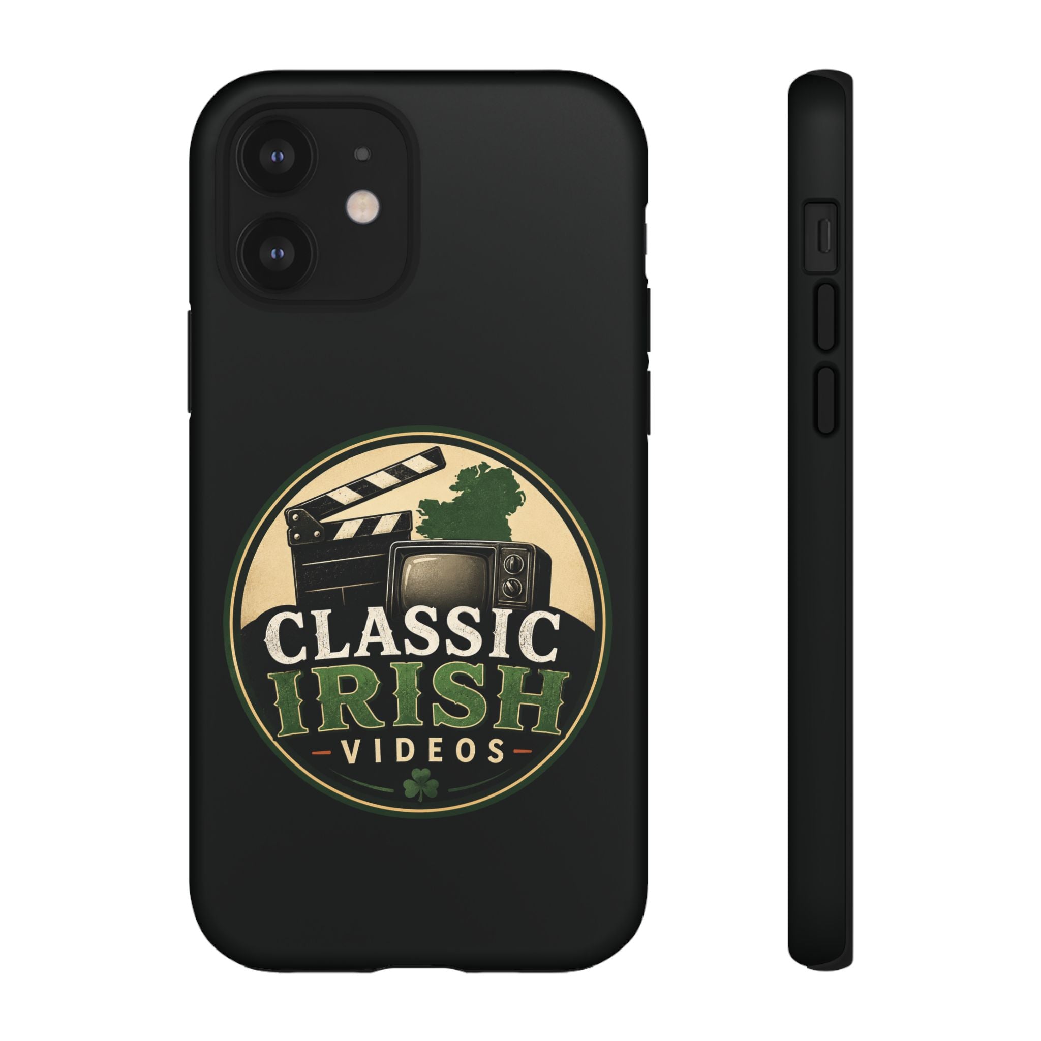 Classic Irish Videos Phone Case – Vintage Film Reel Irish Logo Protective Cover