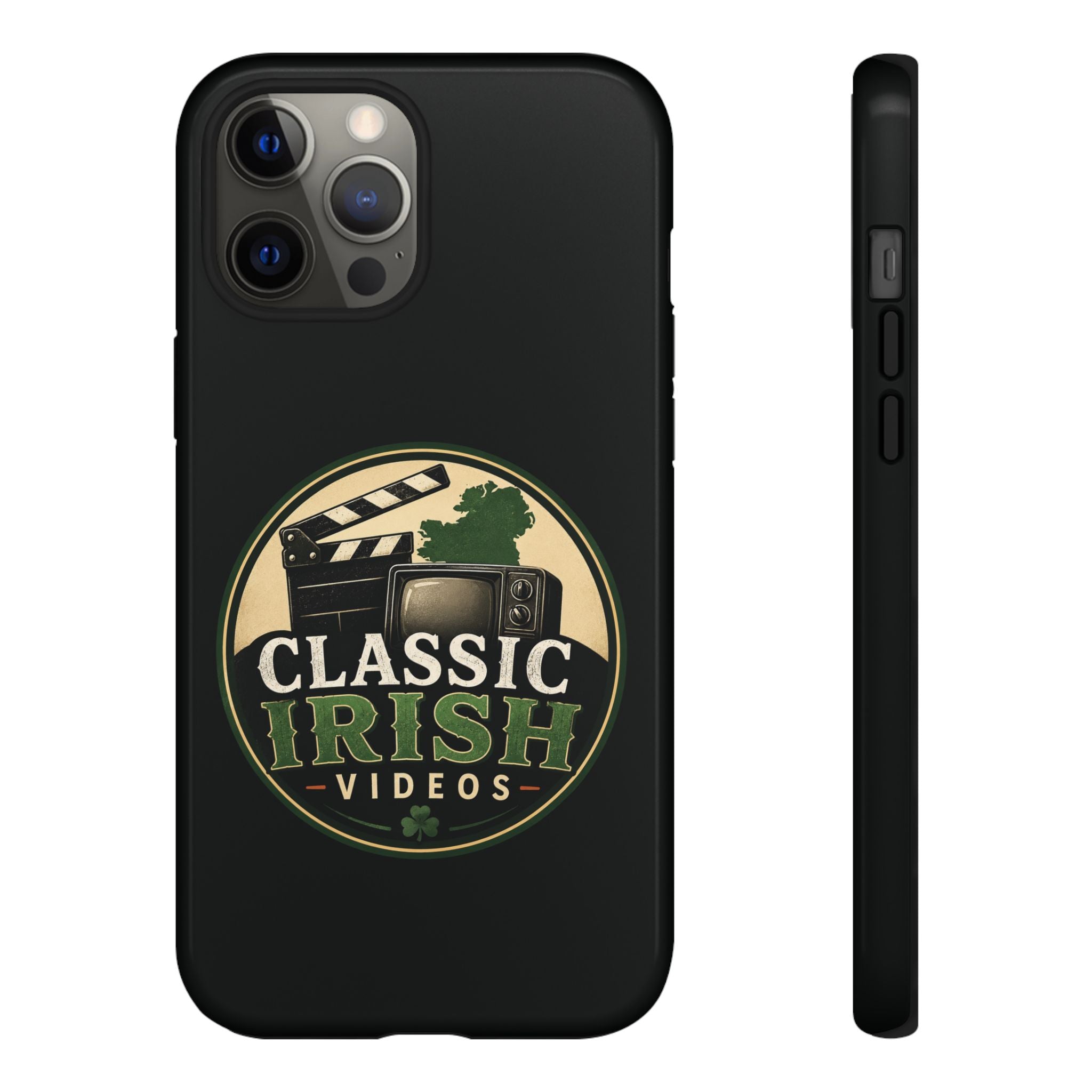 Classic Irish Videos Phone Case – Vintage Film Reel Irish Logo Protective Cover