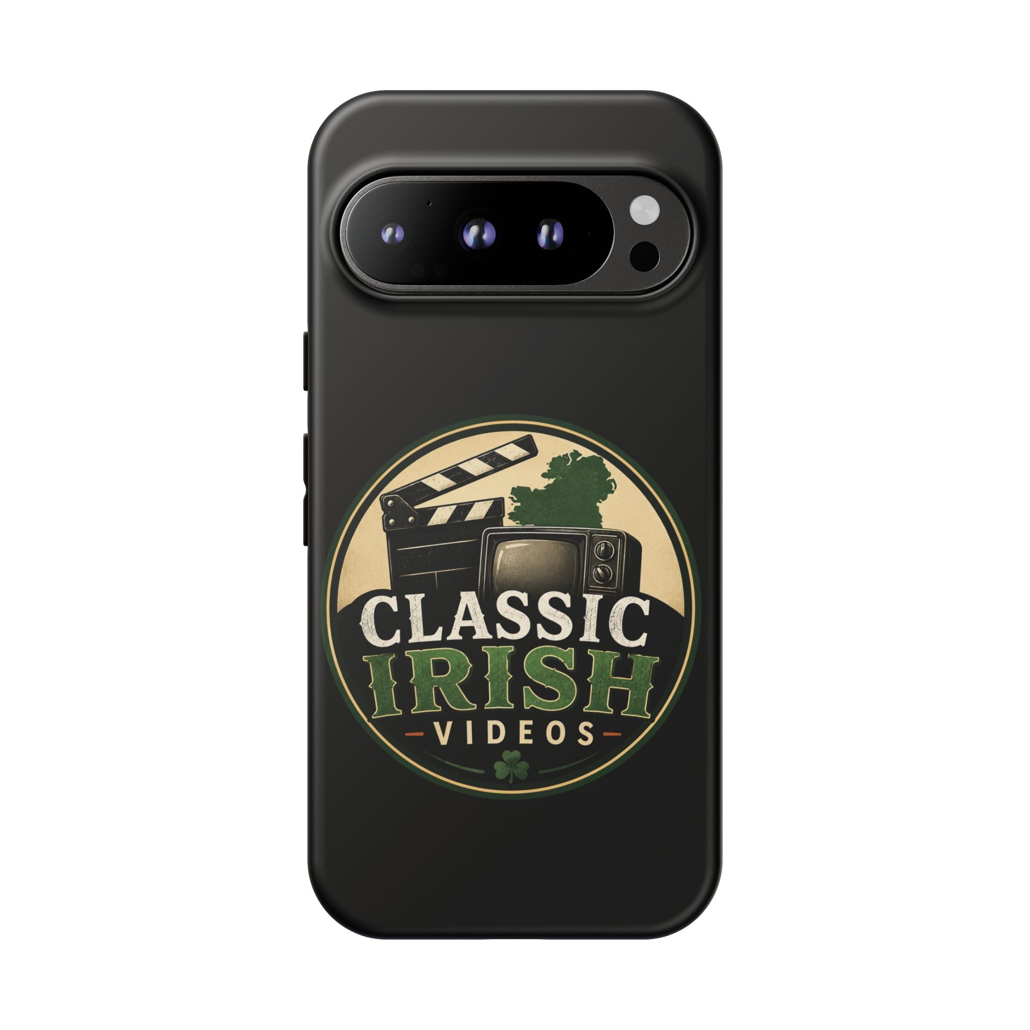 Classic Irish Videos Phone Case – Vintage Film Reel Irish Logo Protective Cover