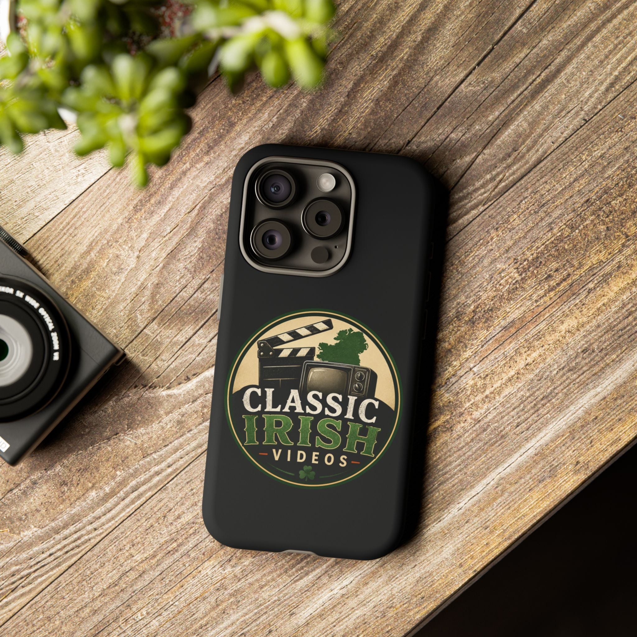 Classic Irish Videos Phone Case – Vintage Film Reel Irish Logo Protective Cover