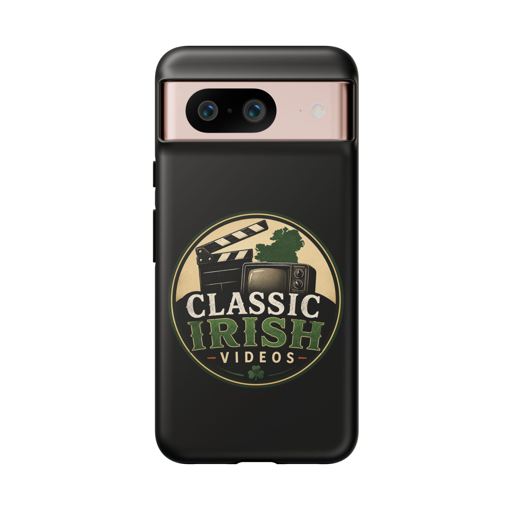 Classic Irish Videos Phone Case – Vintage Film Reel Irish Logo Protective Cover