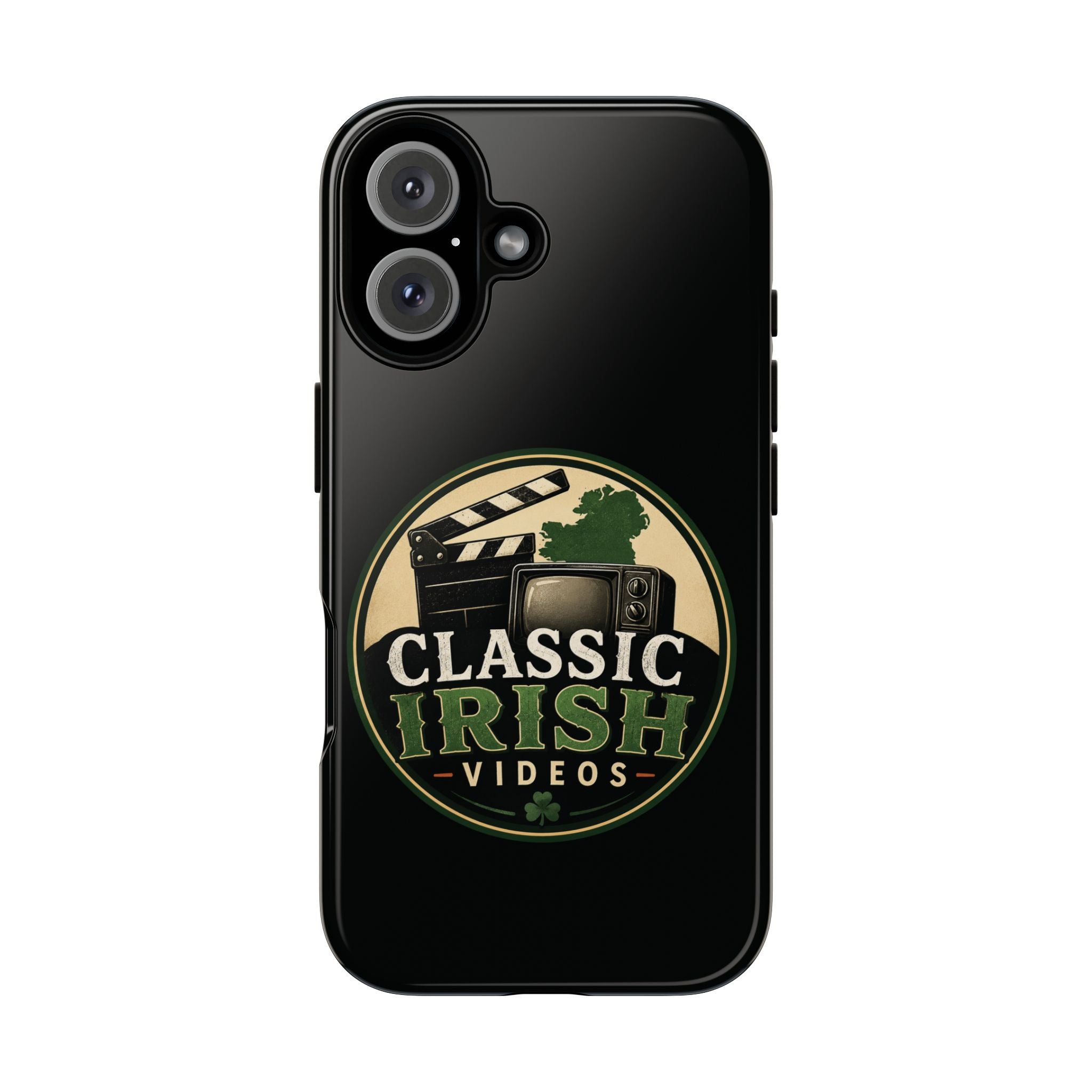 Classic Irish Videos Phone Case – Vintage Film Reel Irish Logo Protective Cover