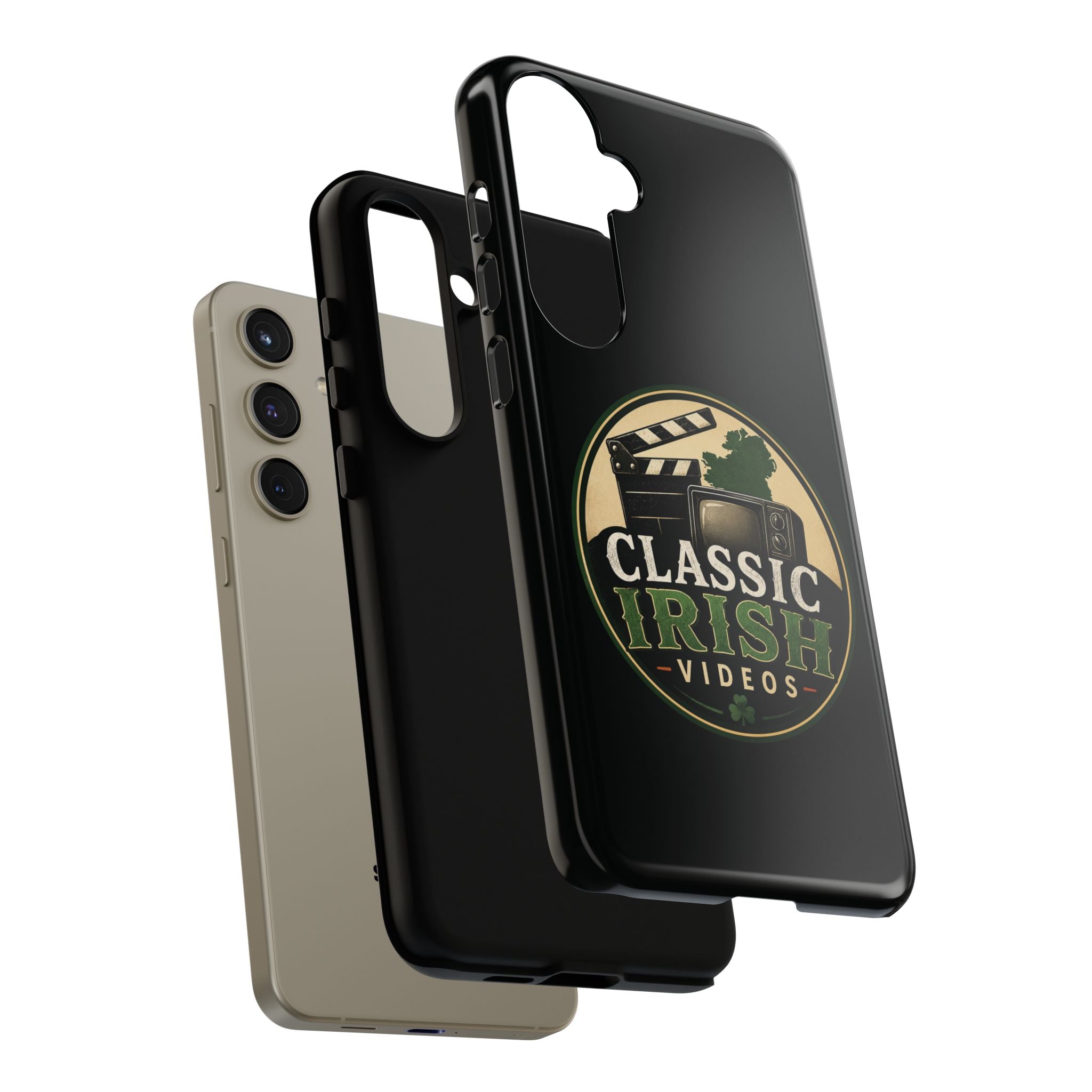 Classic Irish Videos Phone Case – Vintage Film Reel Irish Logo Protective Cover