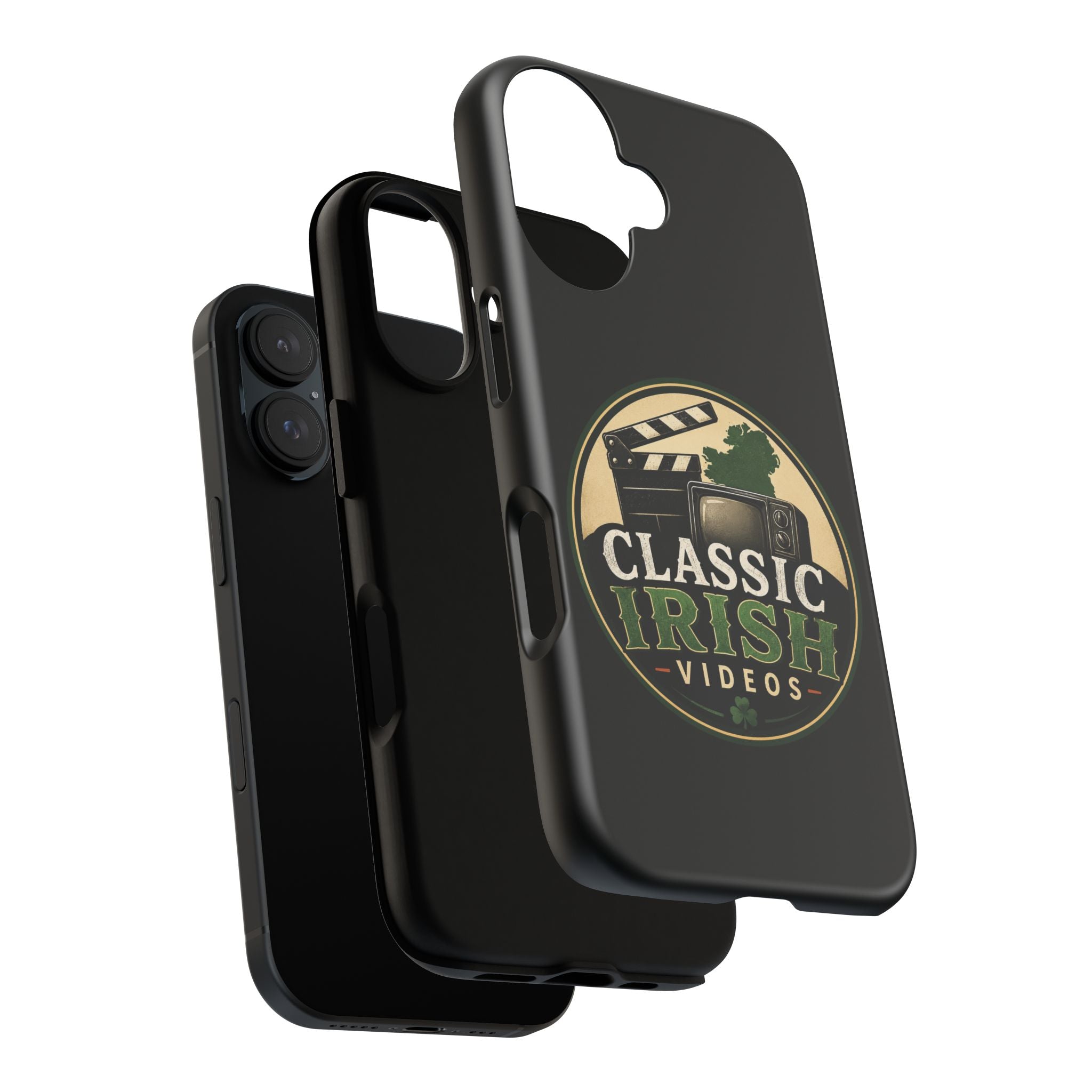 Classic Irish Videos Phone Case – Vintage Film Reel Irish Logo Protective Cover