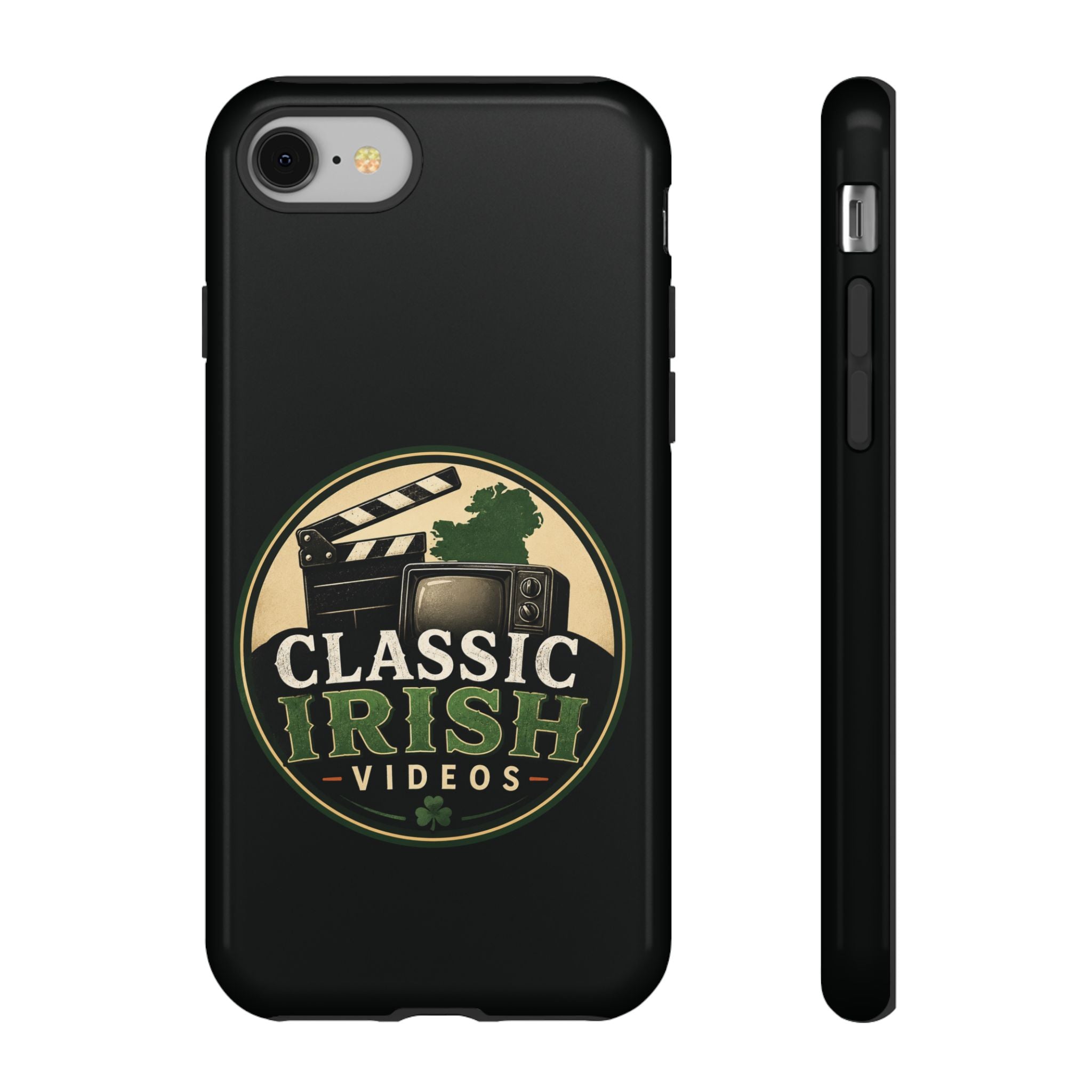 Classic Irish Videos Phone Case – Vintage Film Reel Irish Logo Protective Cover