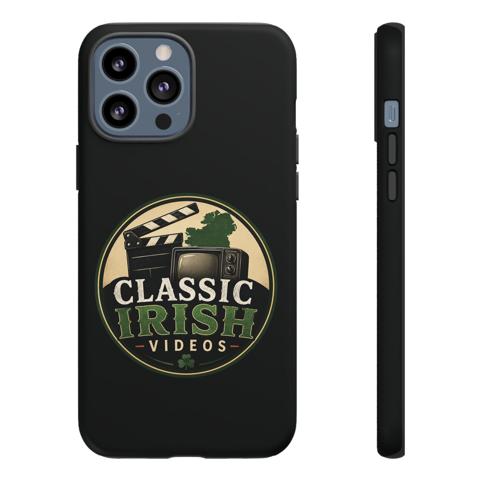 Classic Irish Videos Phone Case – Vintage Film Reel Irish Logo Protective Cover