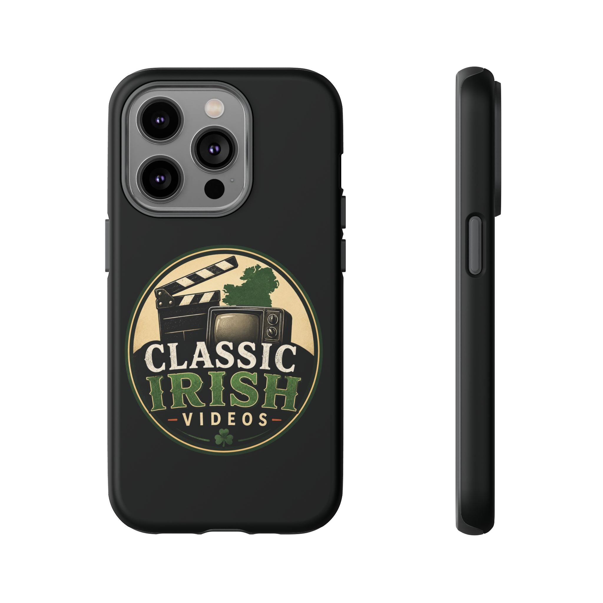 Classic Irish Videos Phone Case – Vintage Film Reel Irish Logo Protective Cover